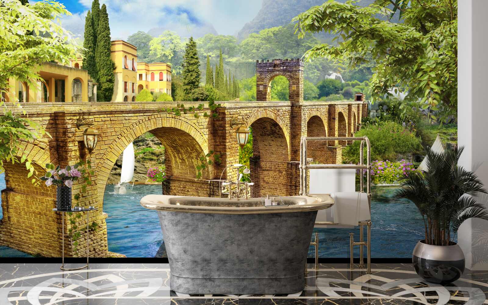 Fototapet magnific pod de canal arhitectural