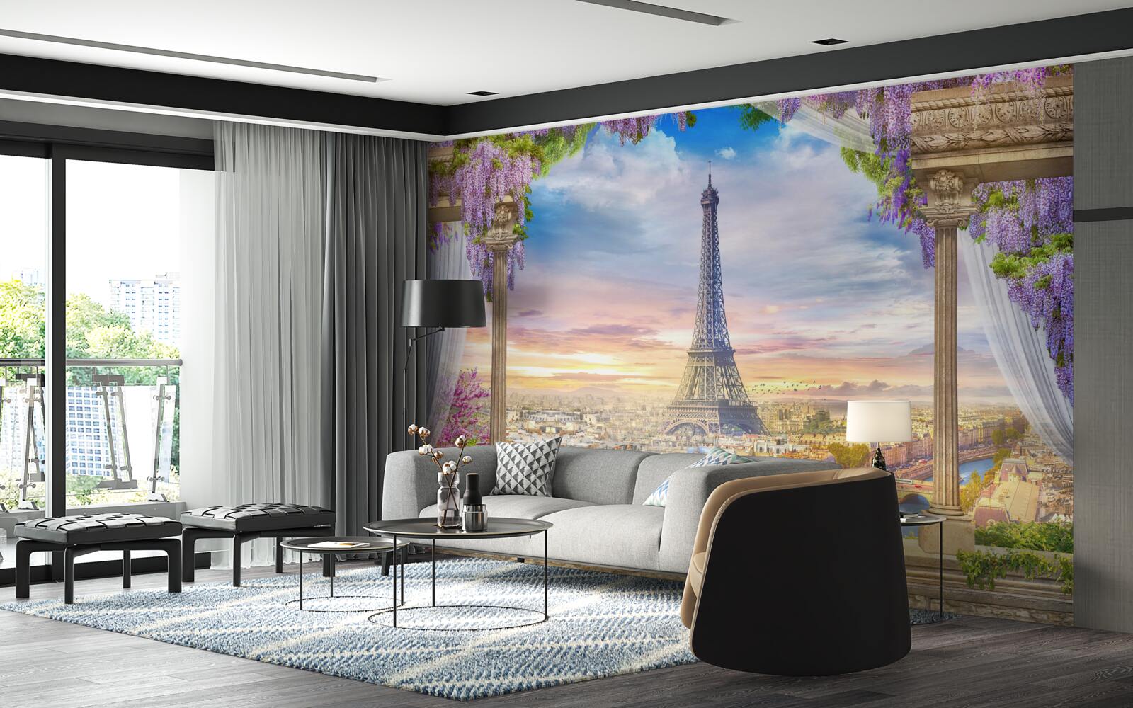 Fototapet vedere magnifică a turnului eiffel