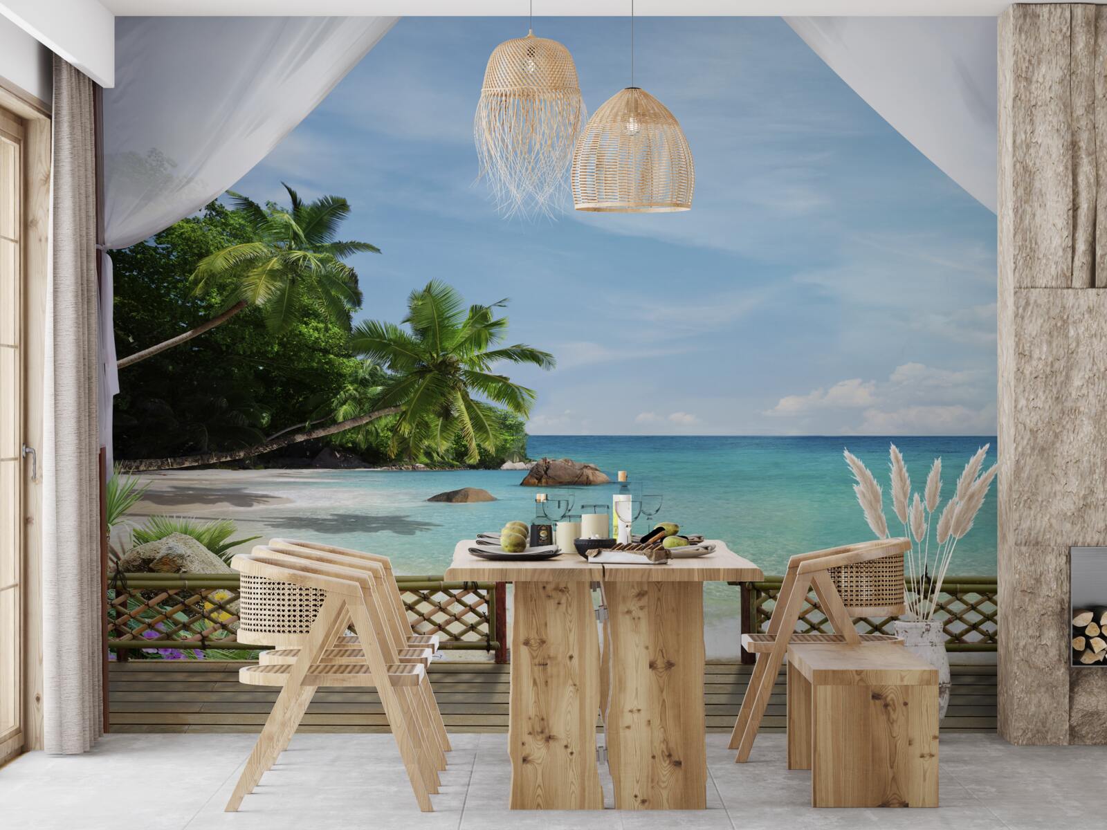 Fototapet acces la plajă și la țărmul mării