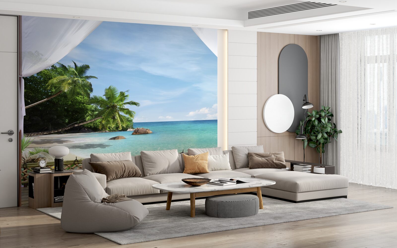 Fototapet acces la plajă și la țărmul mării