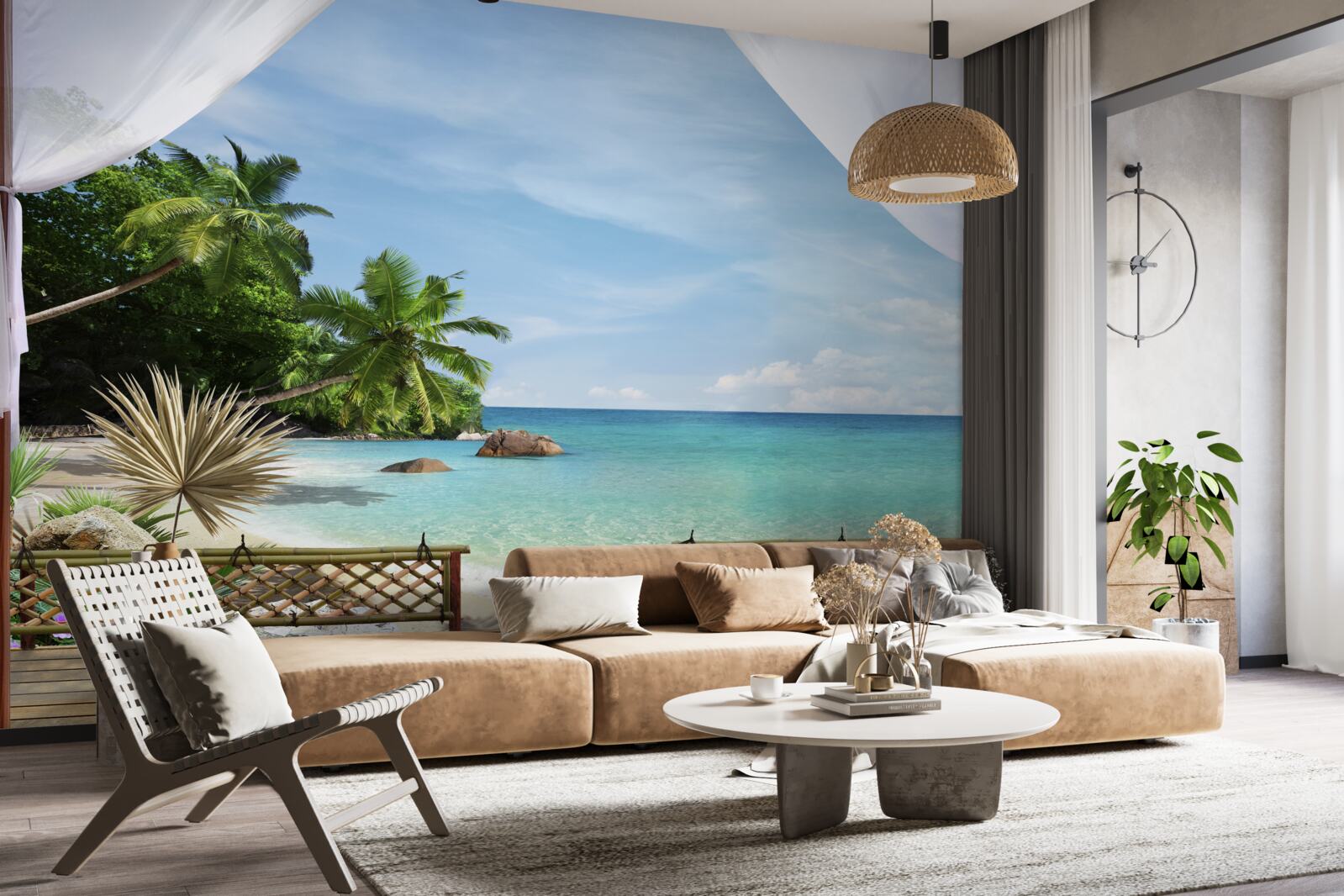 Fototapet acces la plajă și la țărmul mării