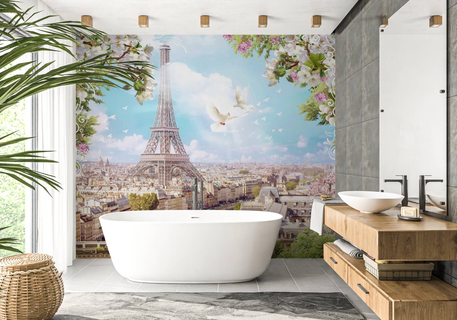 Fototapet grația și farmecul Parisului