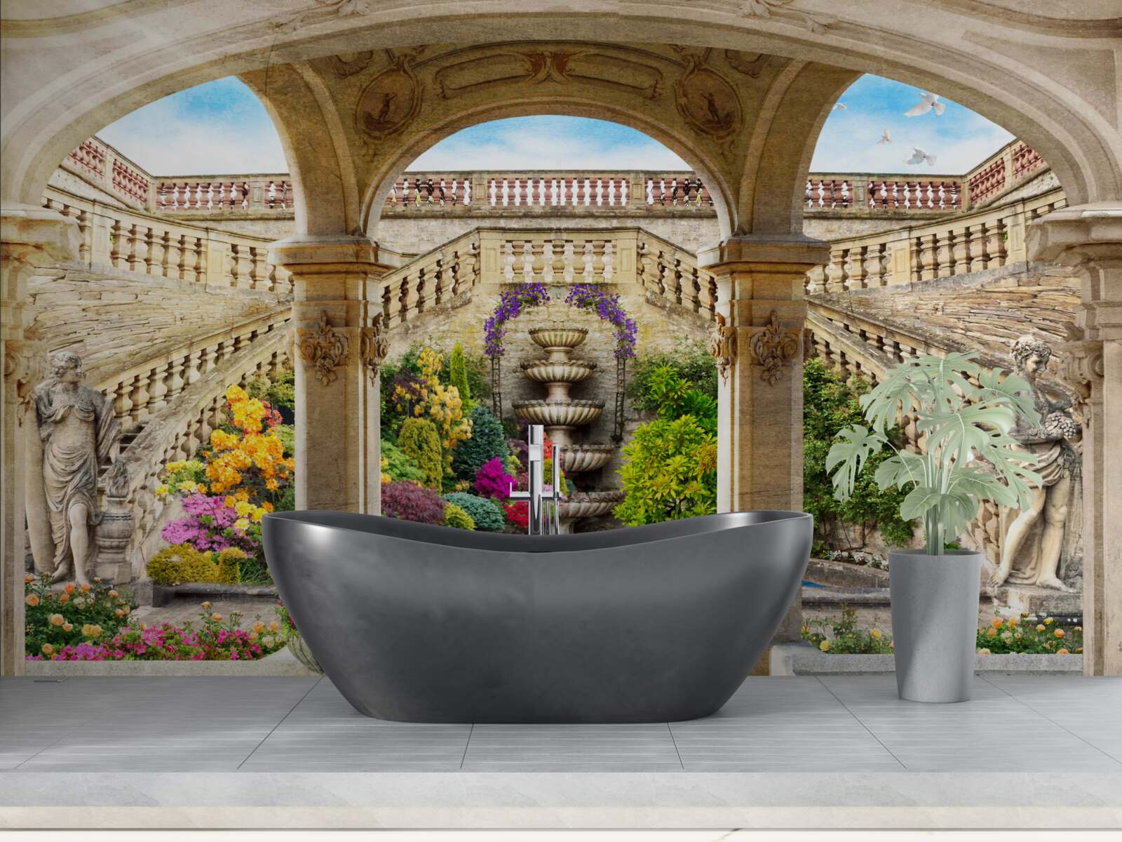 Fototapet această fântână cu statuile sale magnifice
