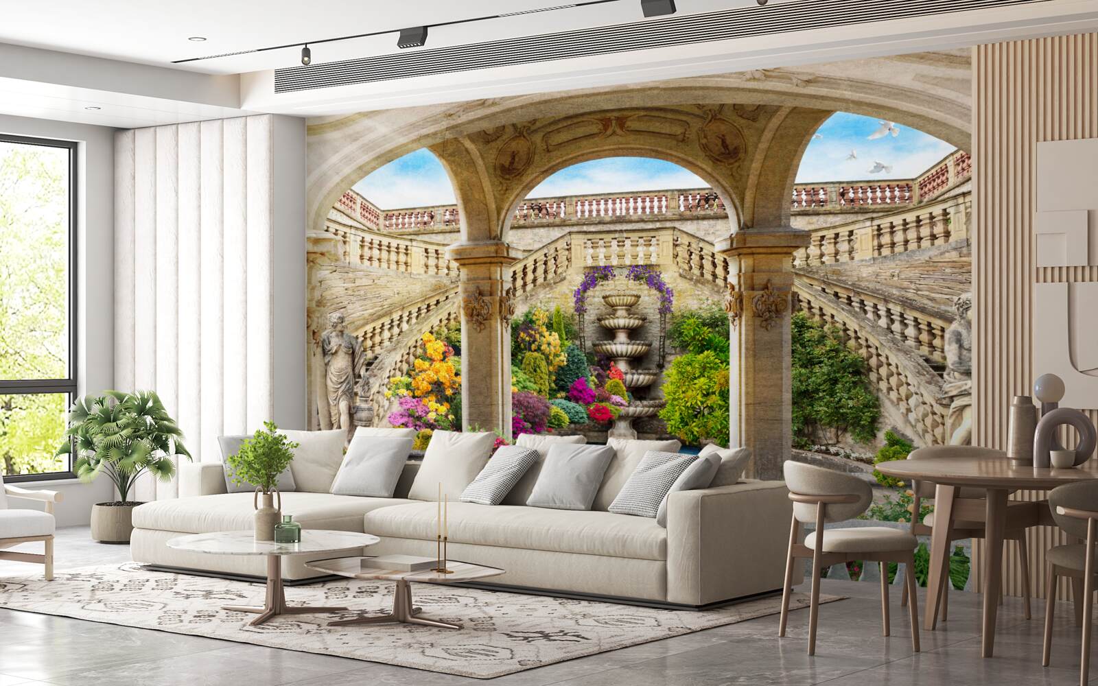 Fototapet această fântână cu statuile sale magnifice