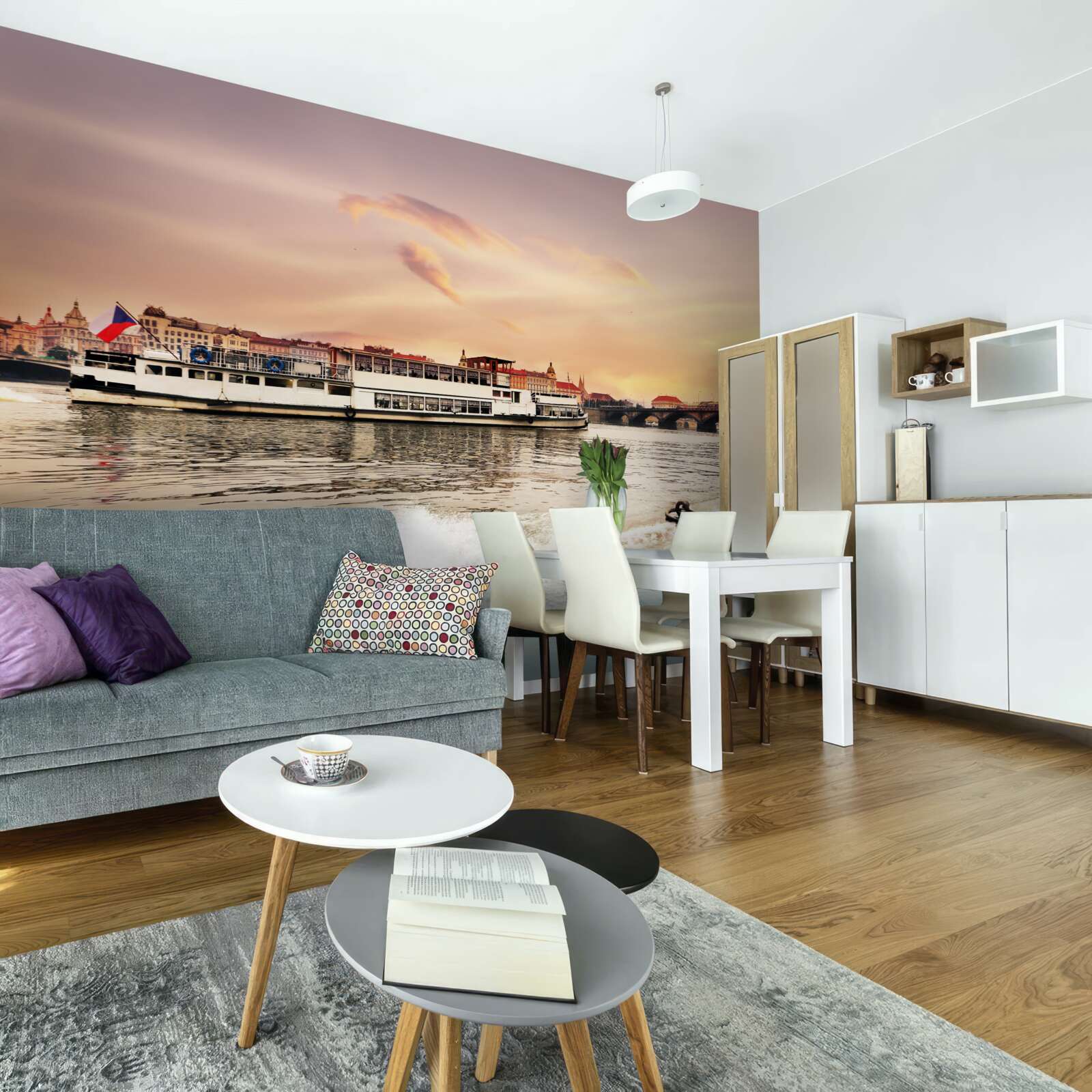 Fototapet rațe lângă iaz