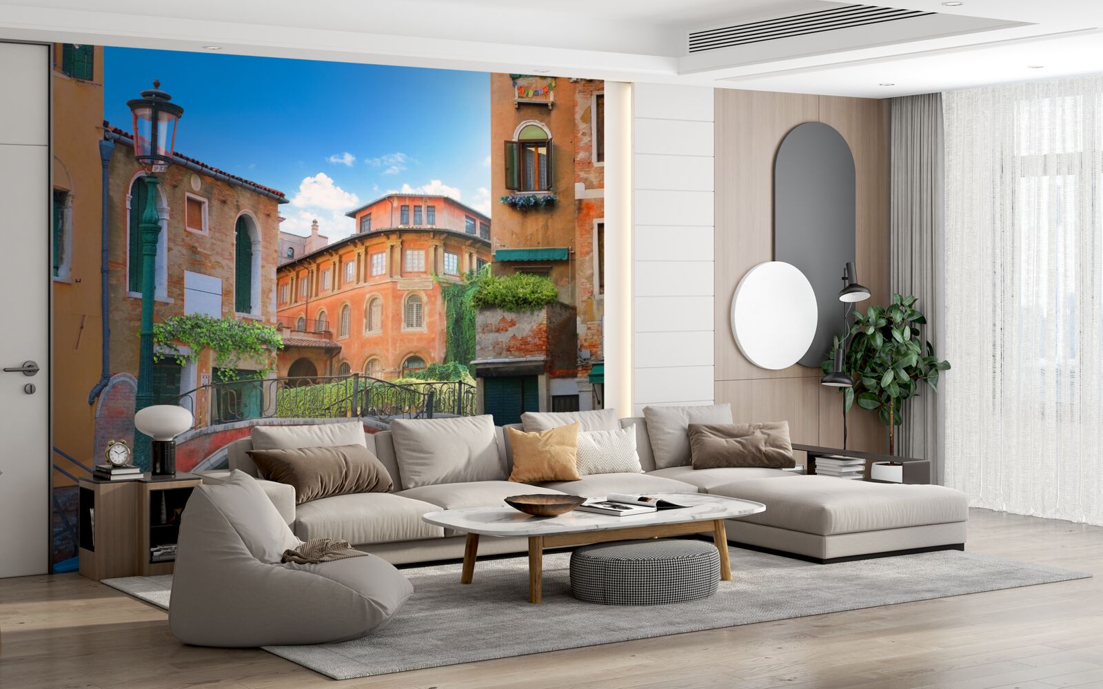 Fototapet clădiri și structuri de pod deteriorate