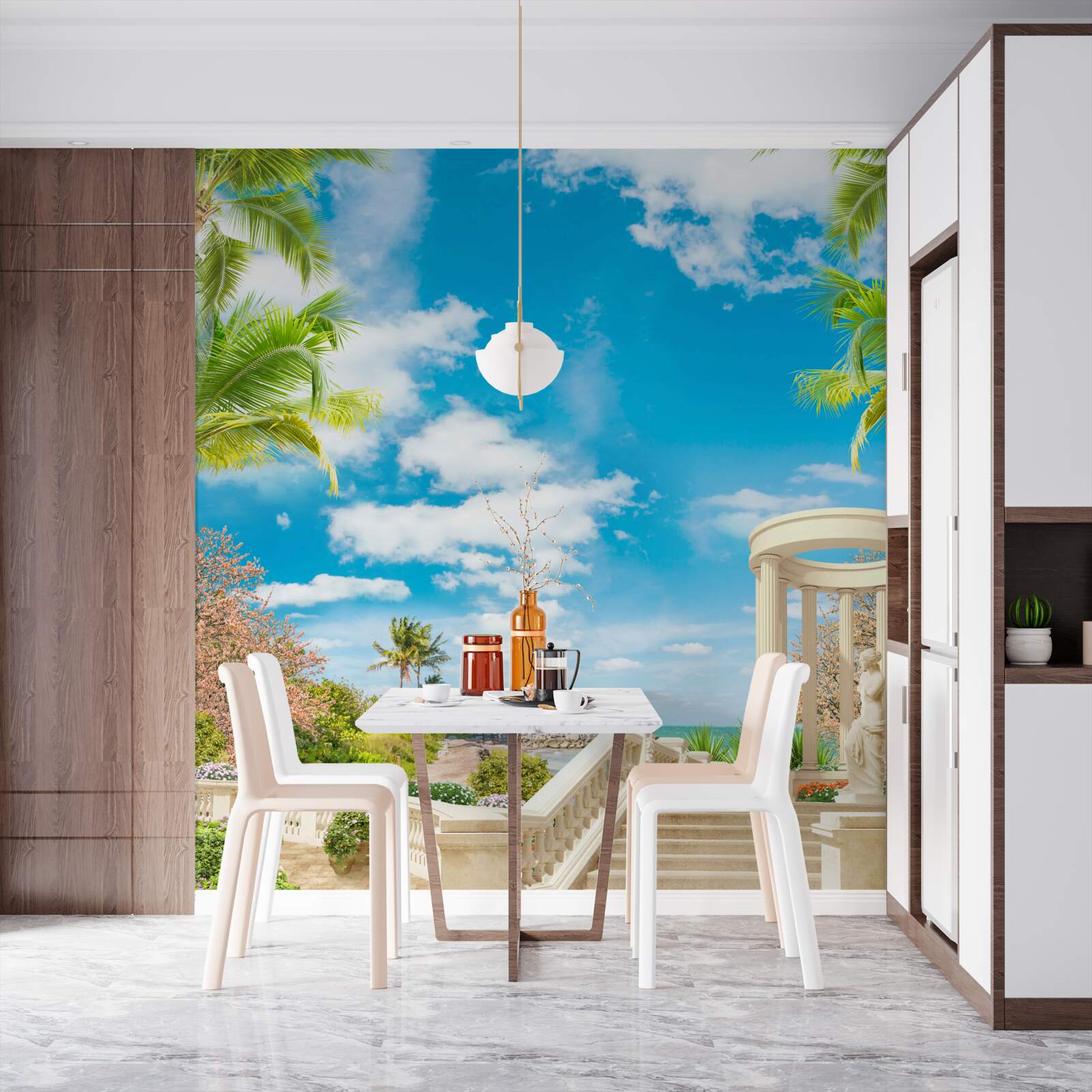 Fototapet există un foișor lângă mare