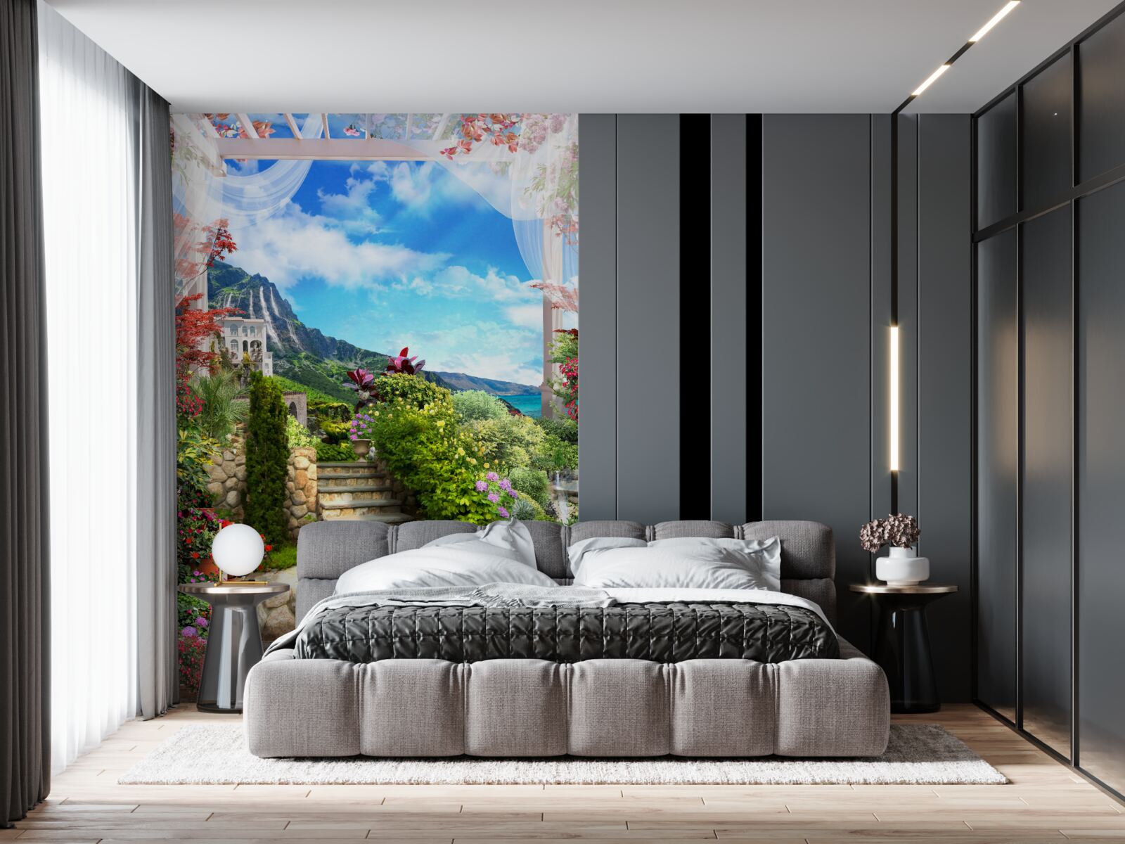 Fototapet grădină de coastă