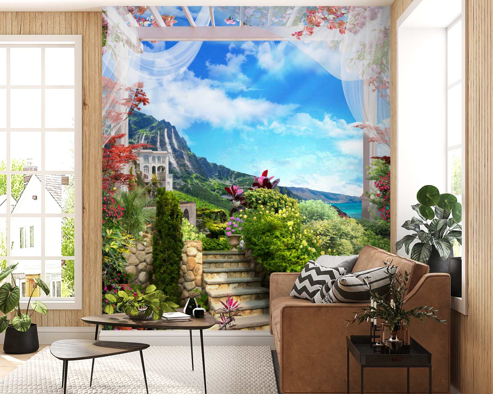 Fototapet grădină de coastă