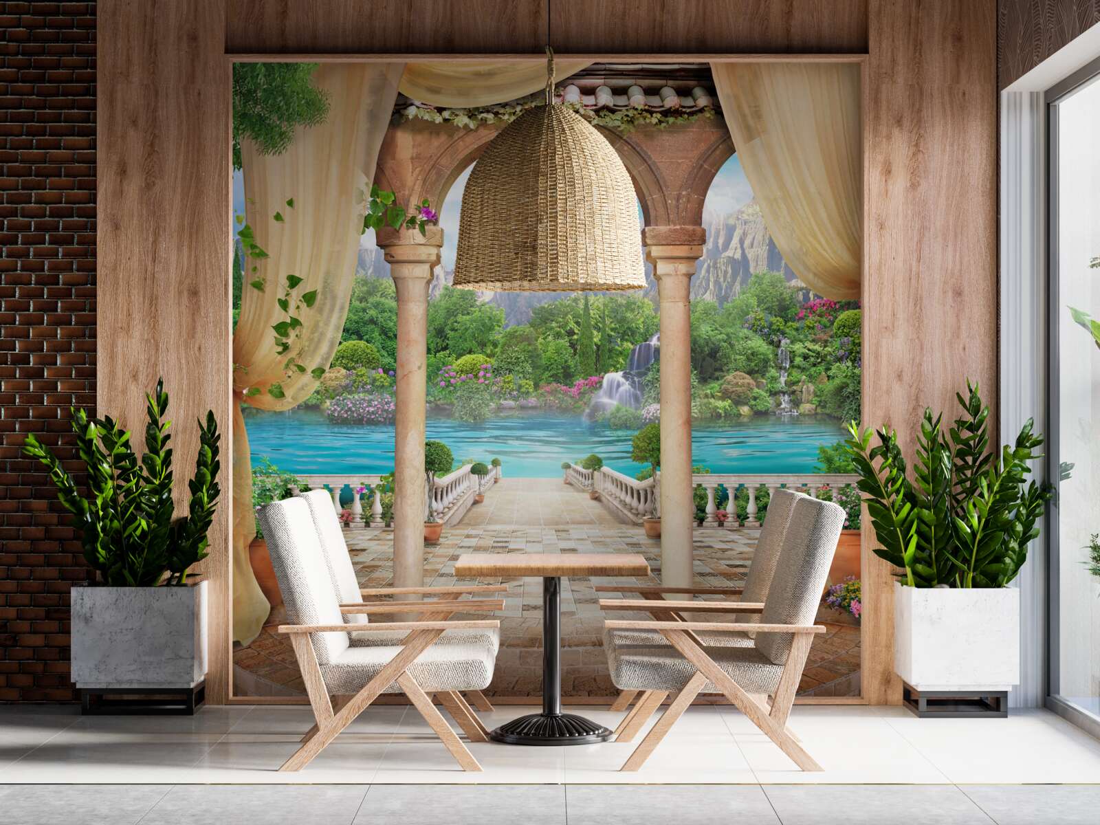 Fototapet foișor confortabil pentru relaxare