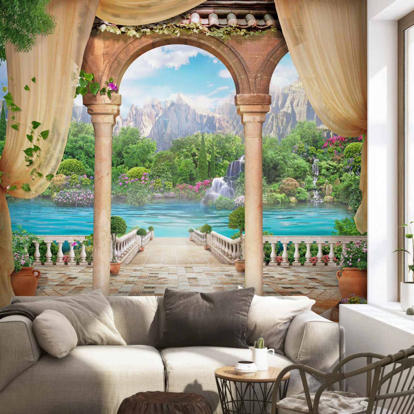 Fototapet foișor confortabil pentru relaxare