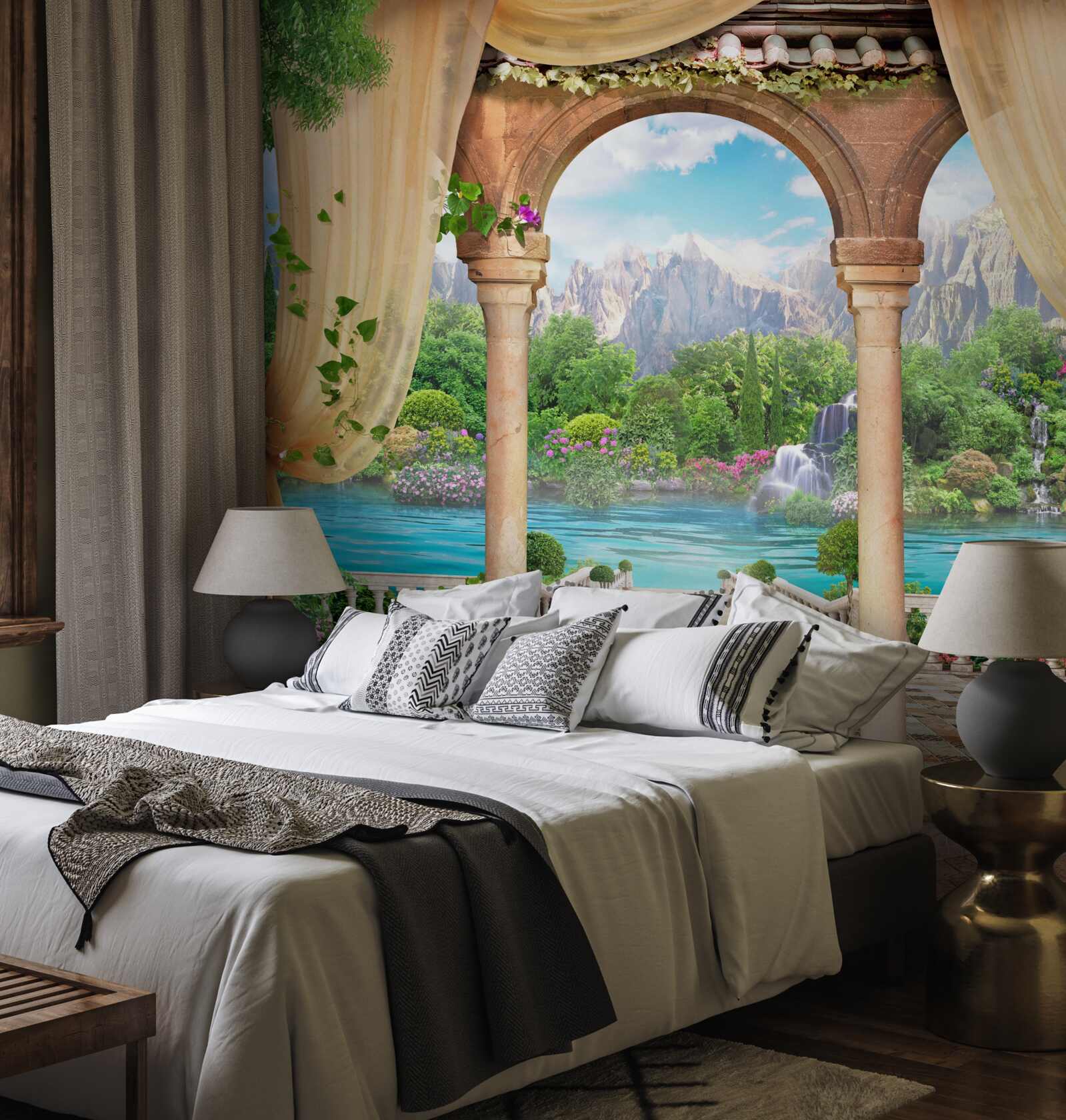 Fototapet foișor confortabil pentru relaxare