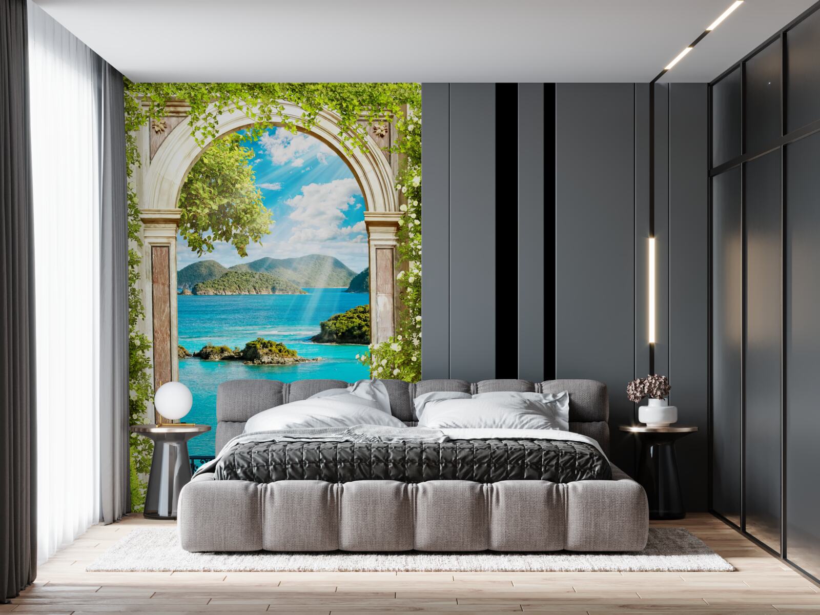 Fototapet arc verde cu vedere uimitoare la mare