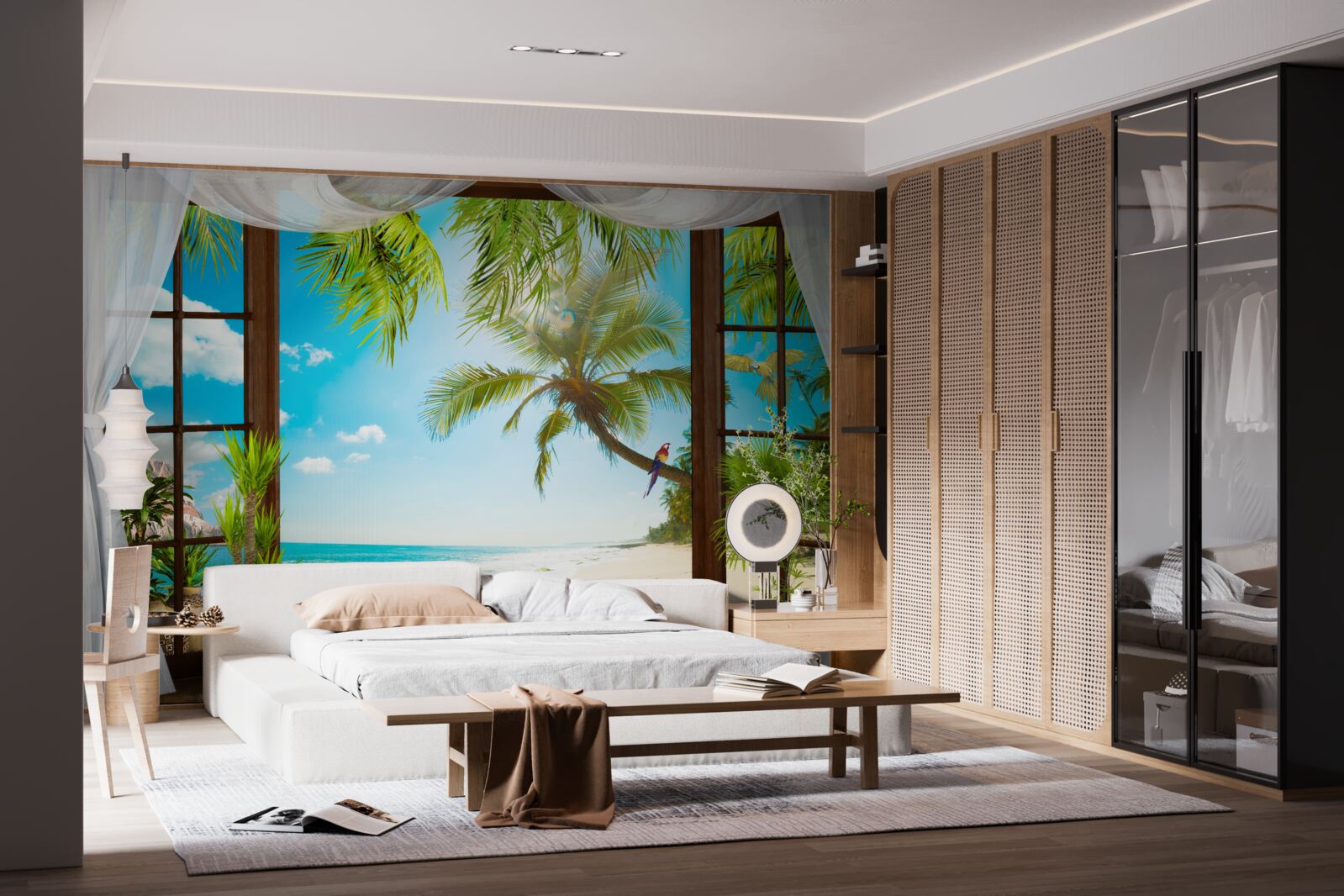 Fototapet ieșire din casă către plaja de nisip