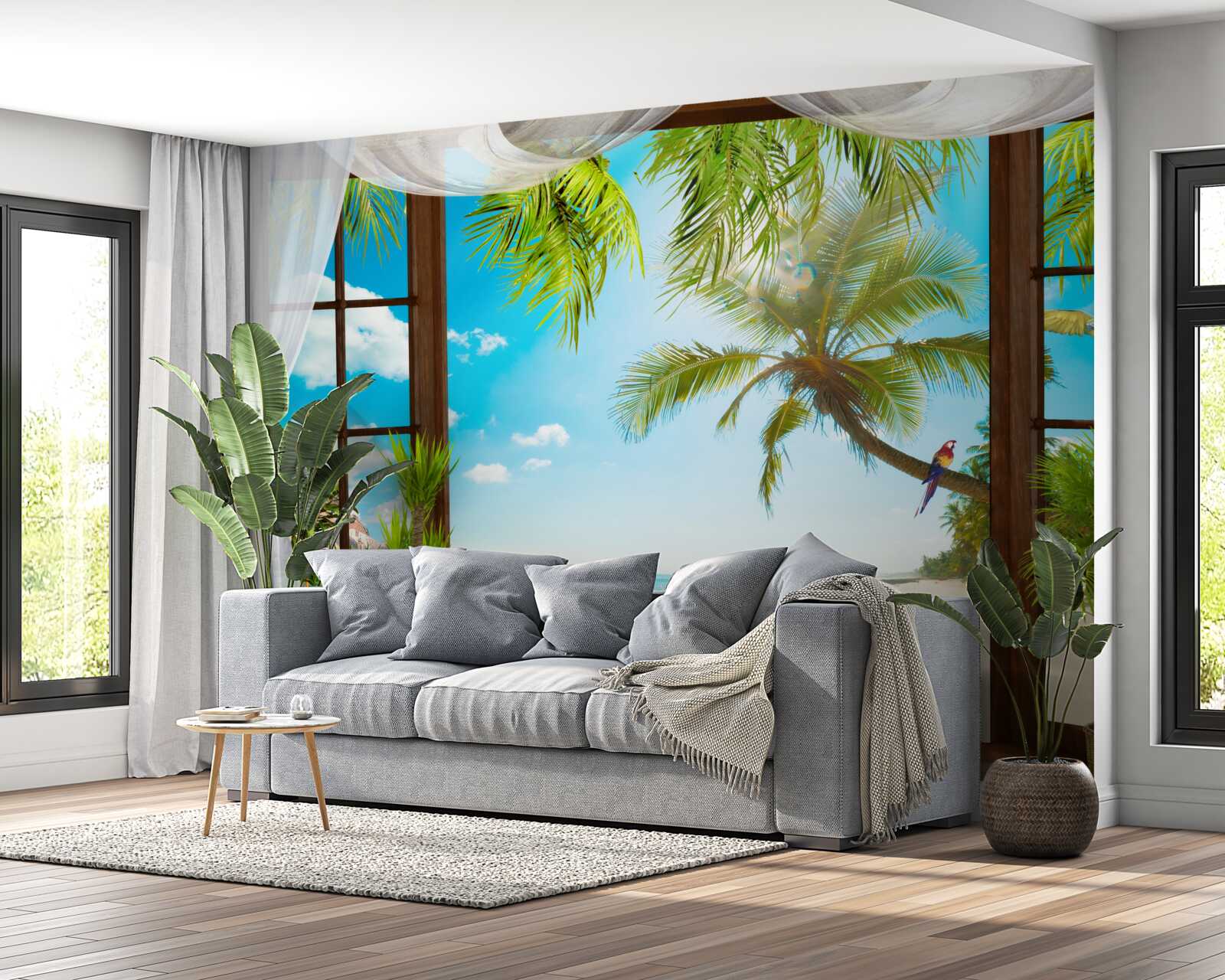 Fototapet ieșire din casă către plaja de nisip