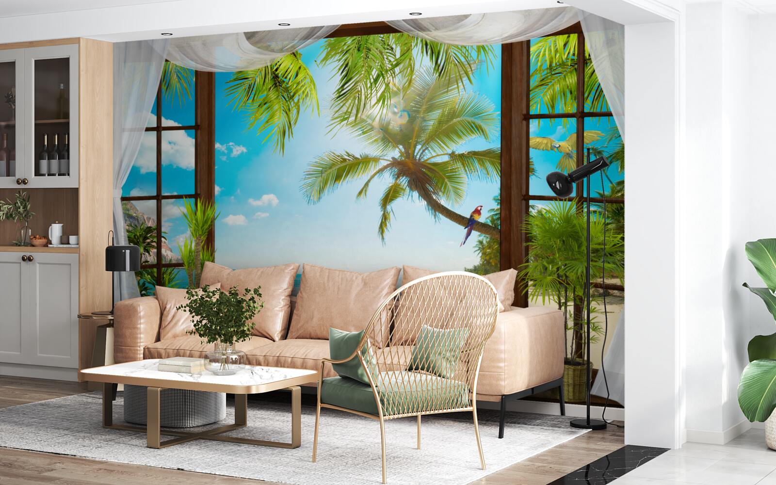 Fototapet ieșire din casă către plaja de nisip