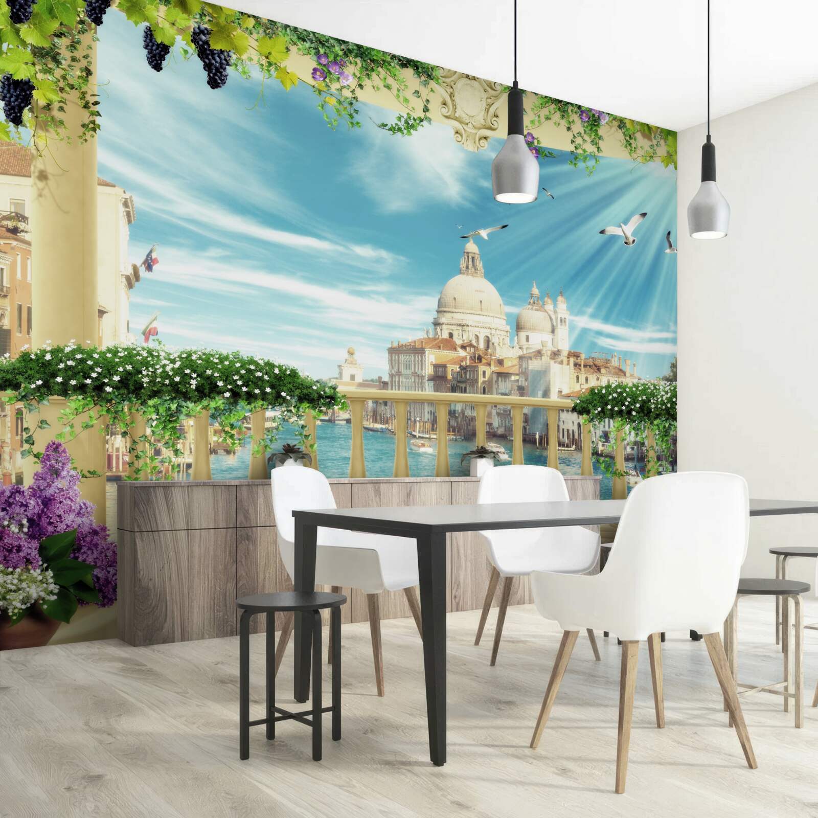 Fototapet priveliște din balcon a grandorii Veneției