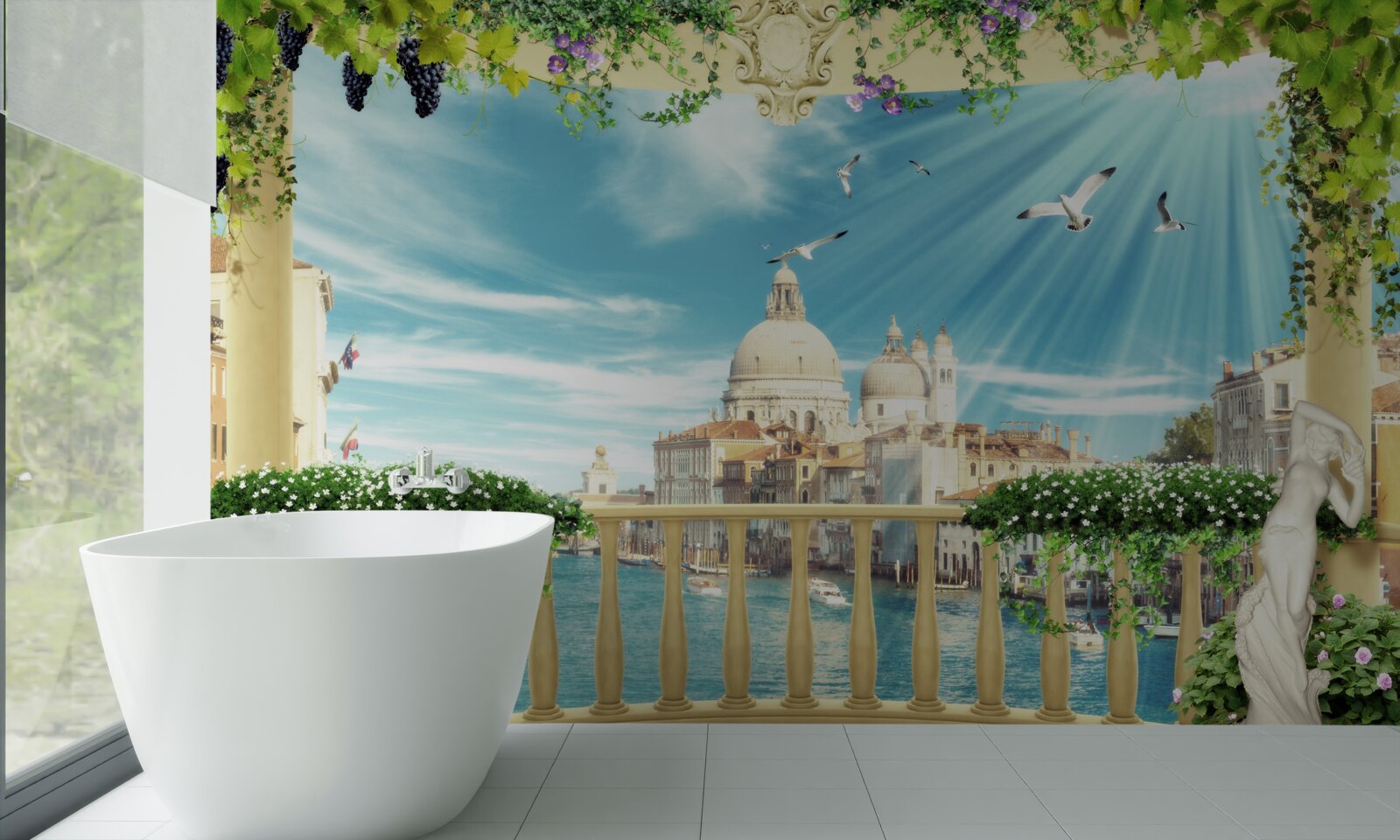 Fototapet priveliște din balcon a grandorii Veneției