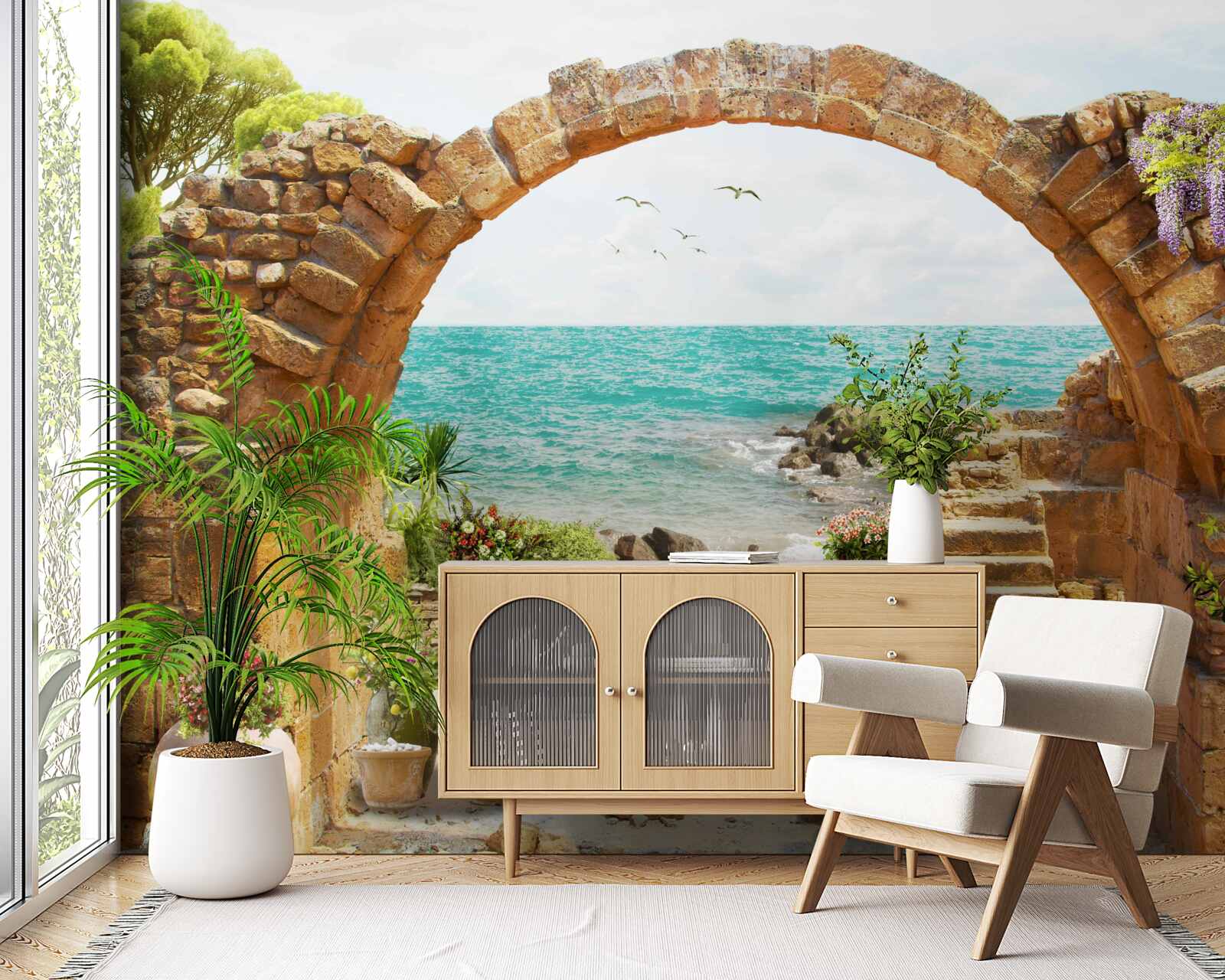 Fototapet arc antic din piatră