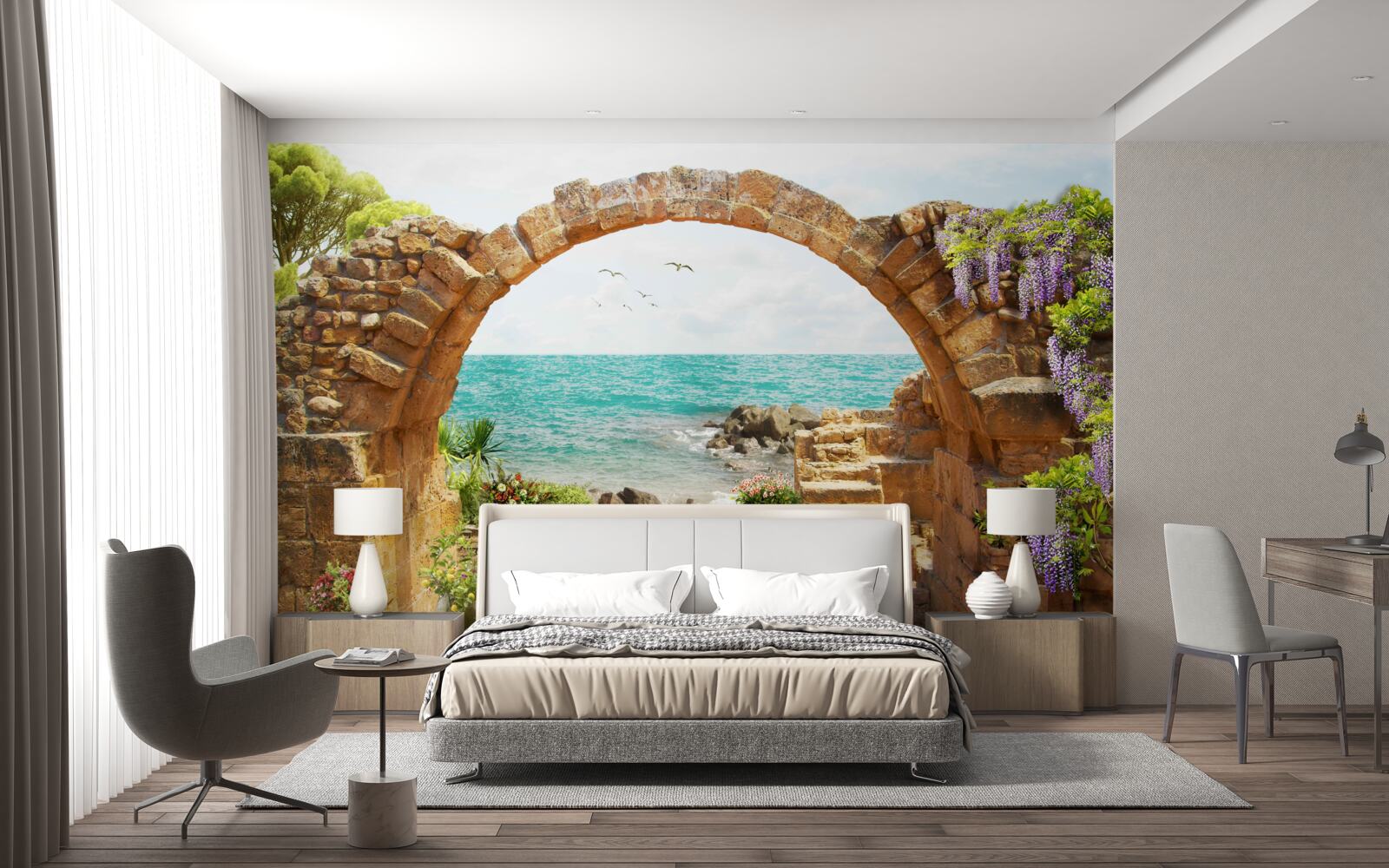 Fototapet arc antic din piatră