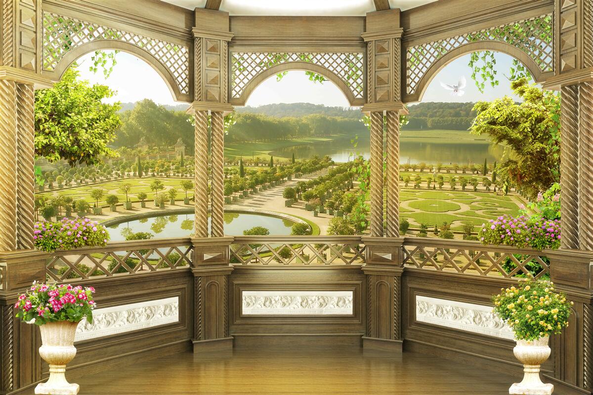 Fototapet foișor elegant sculptat