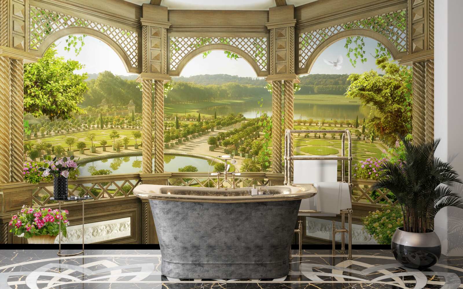 Fototapet foișor elegant sculptat