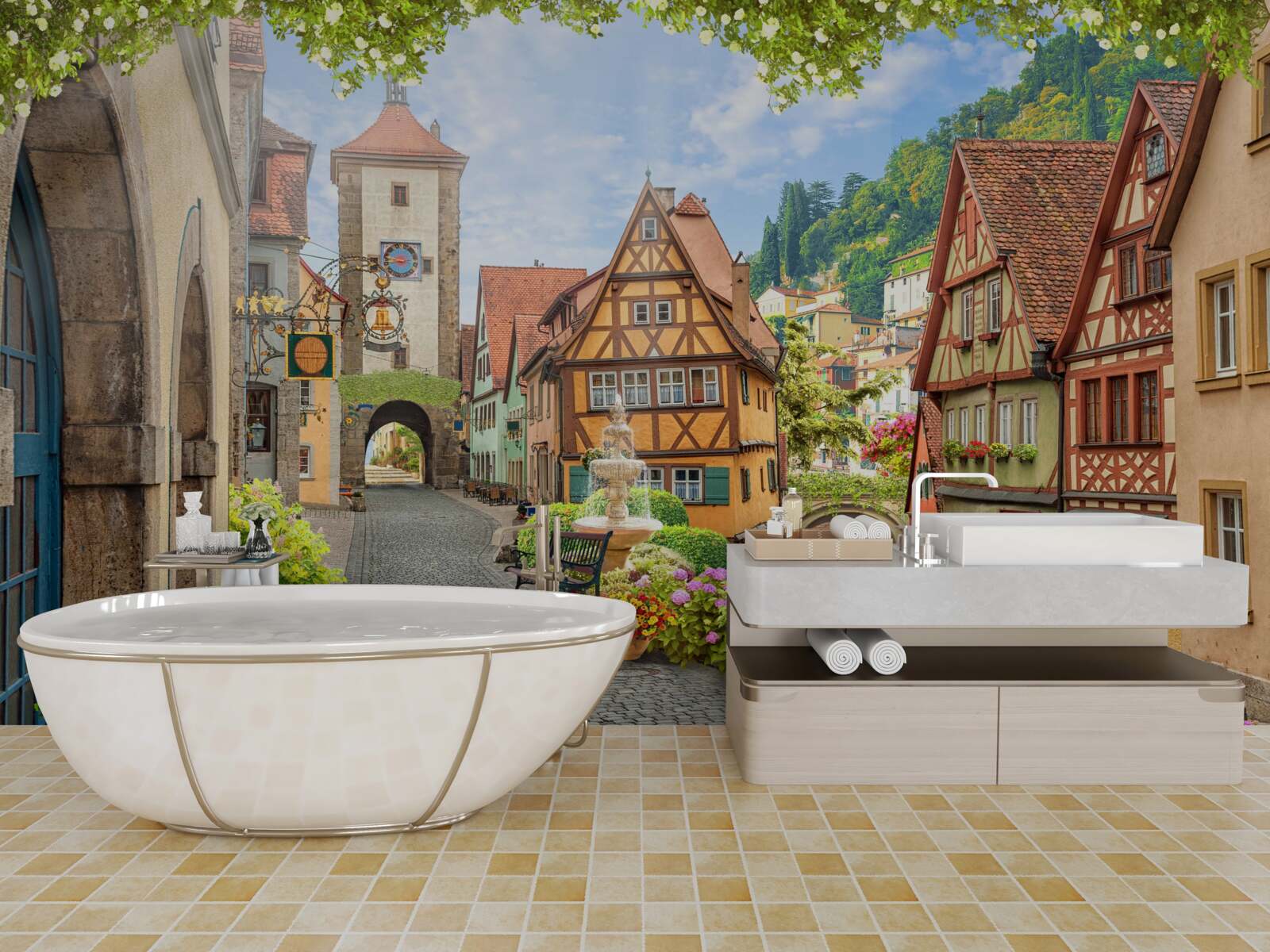 Fototapet un oraș uimitor cu istorie