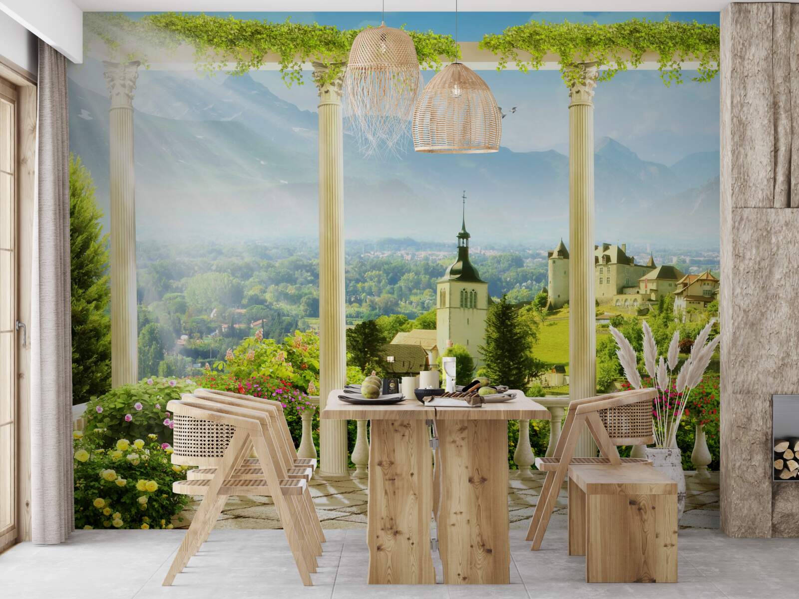 Fototapet vedere la italia de la balcon