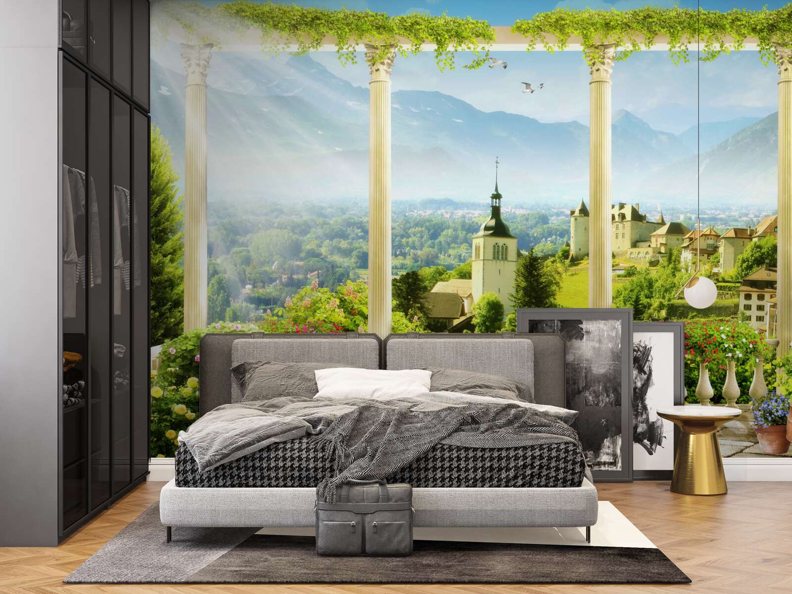 Fototapet vedere la italia de la balcon