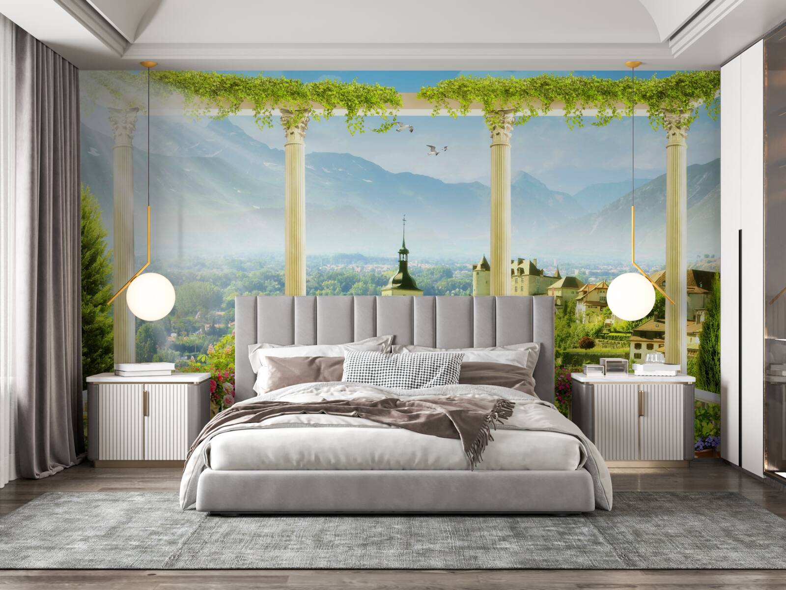 Fototapet vedere la italia de la balcon