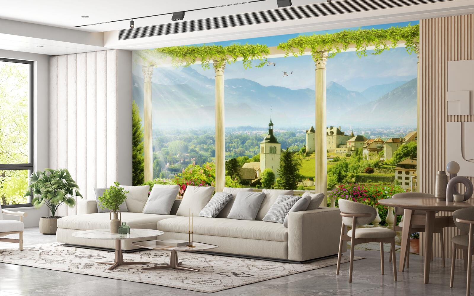 Fototapet vedere la italia de la balcon