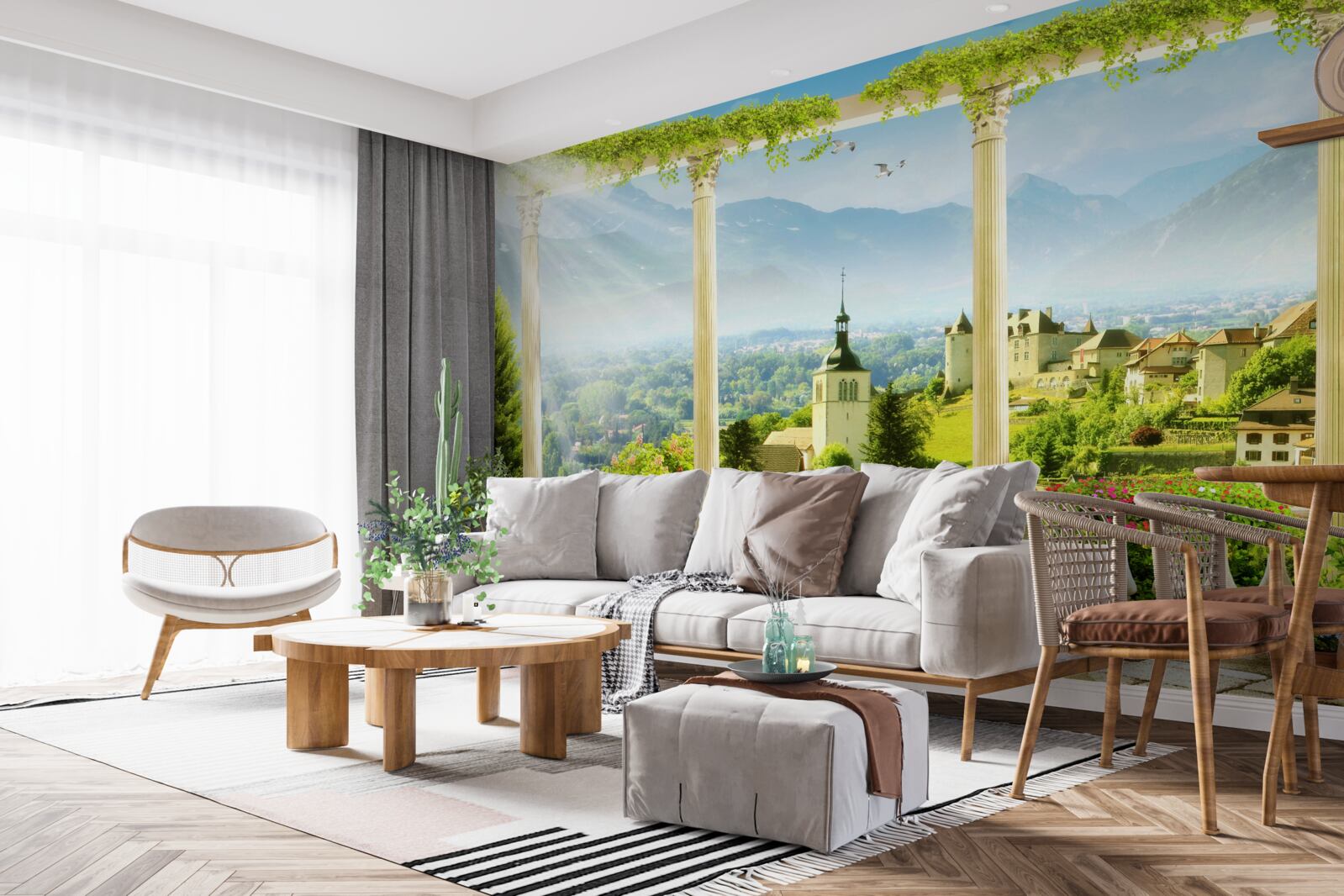 Fototapet vedere la italia de la balcon