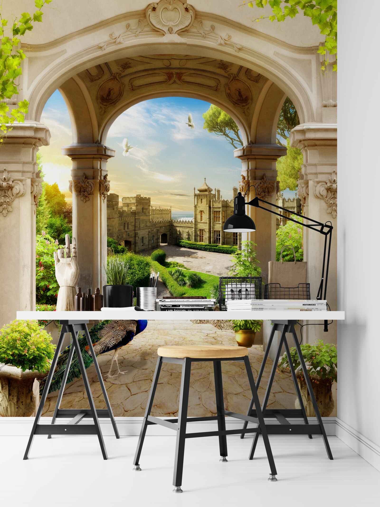 Fototapet platformă cu coloane