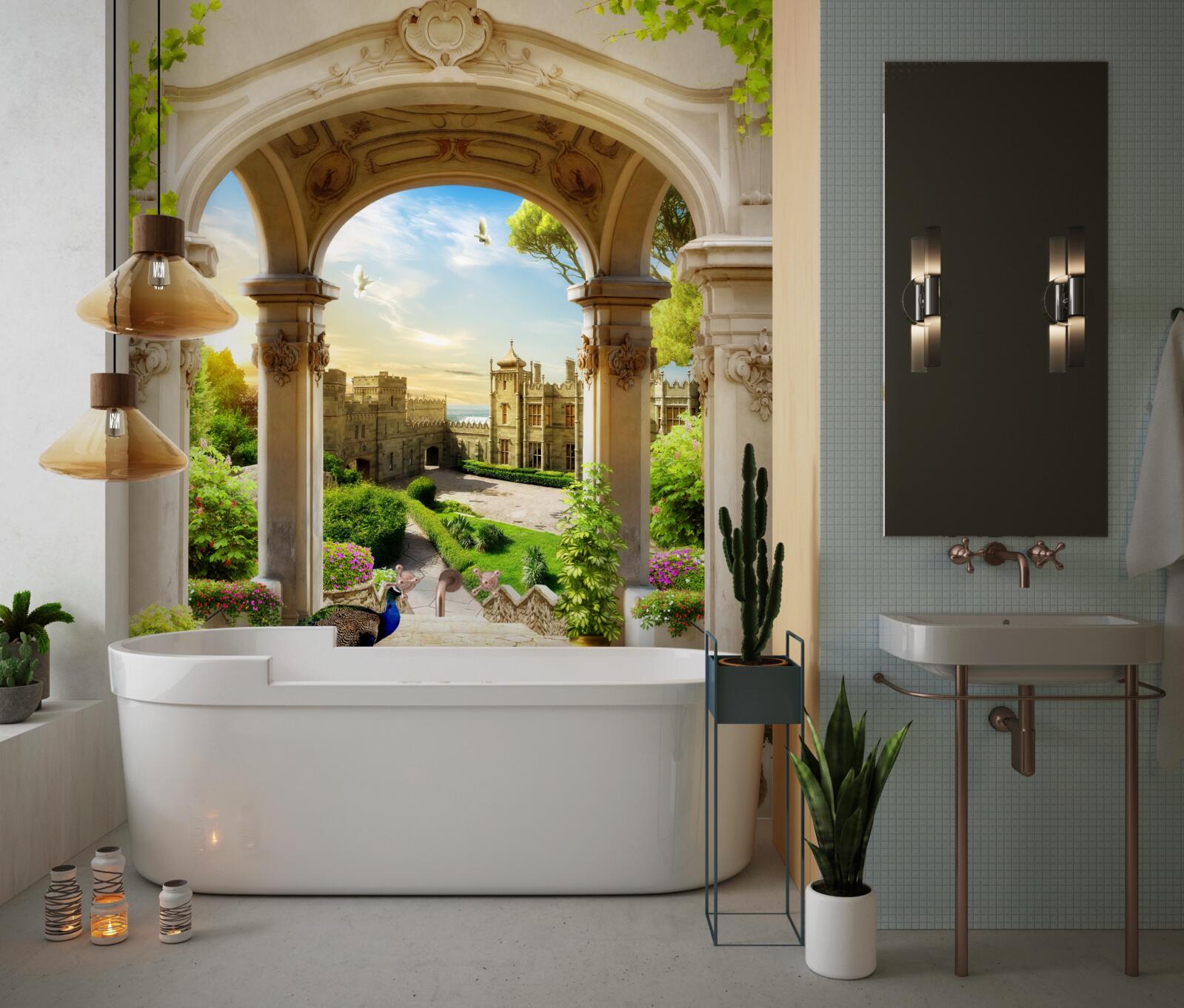 Fototapet platformă cu coloane