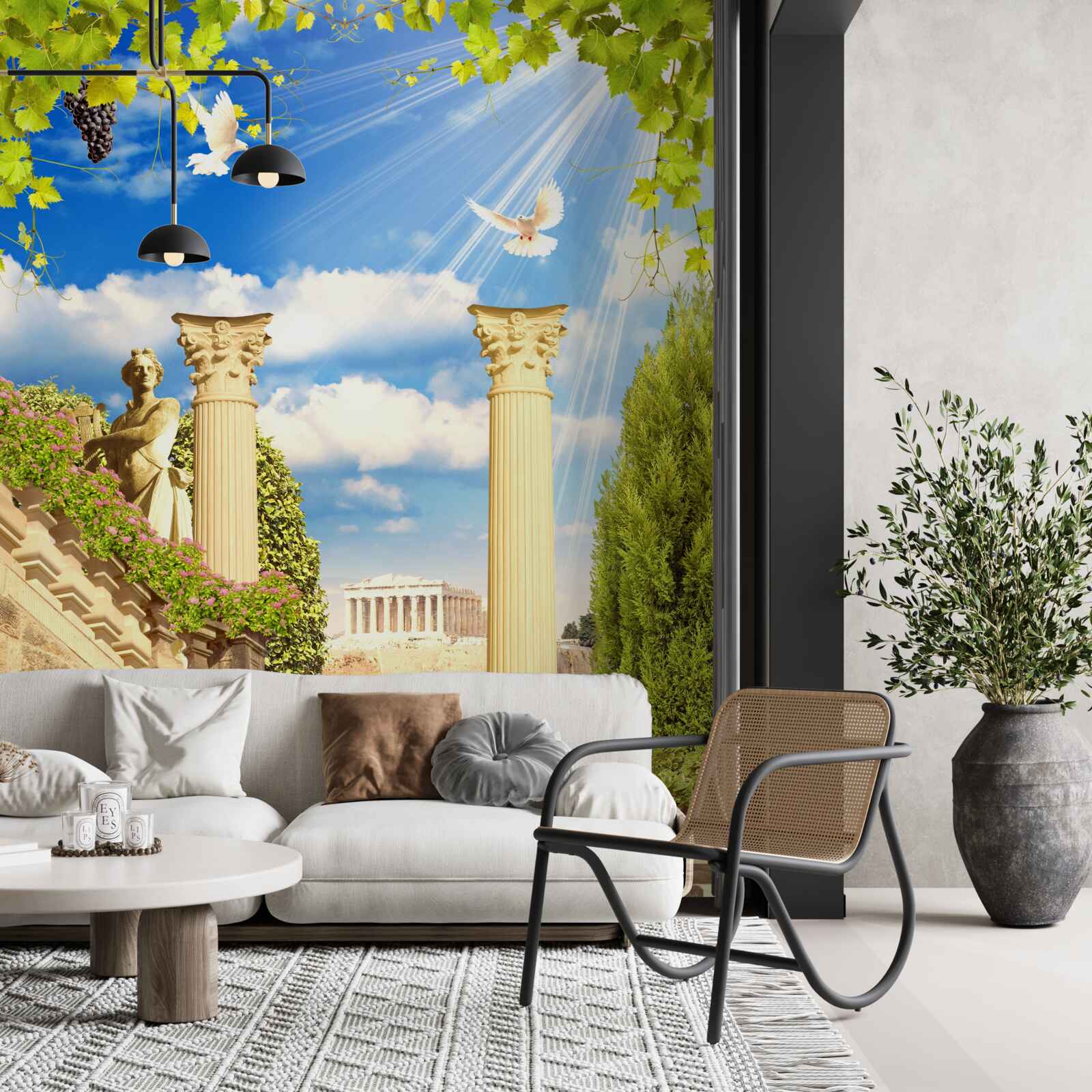 Fototapet Coloane și sculpturi în stil grecesc