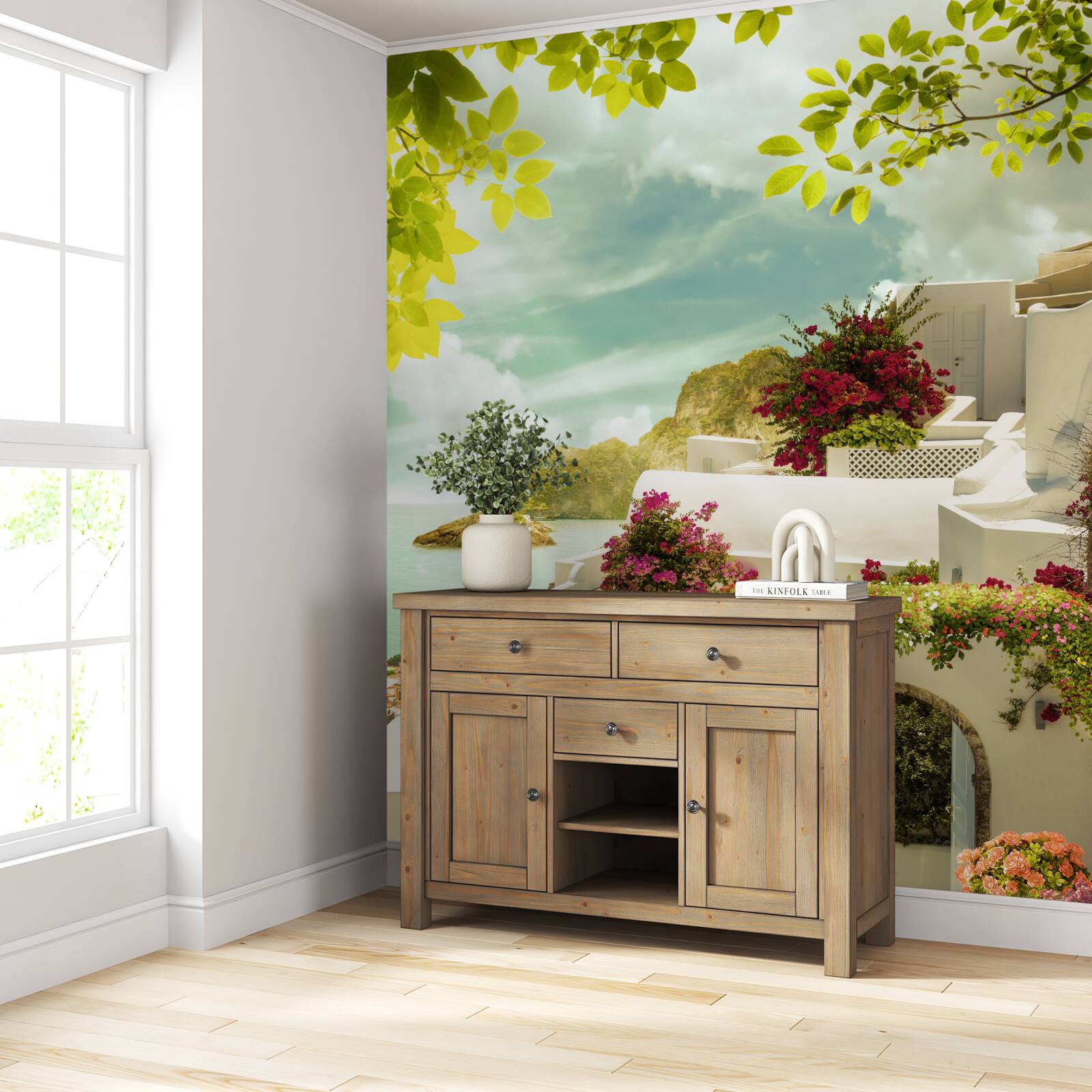 Fototapet clădiri grecești albe