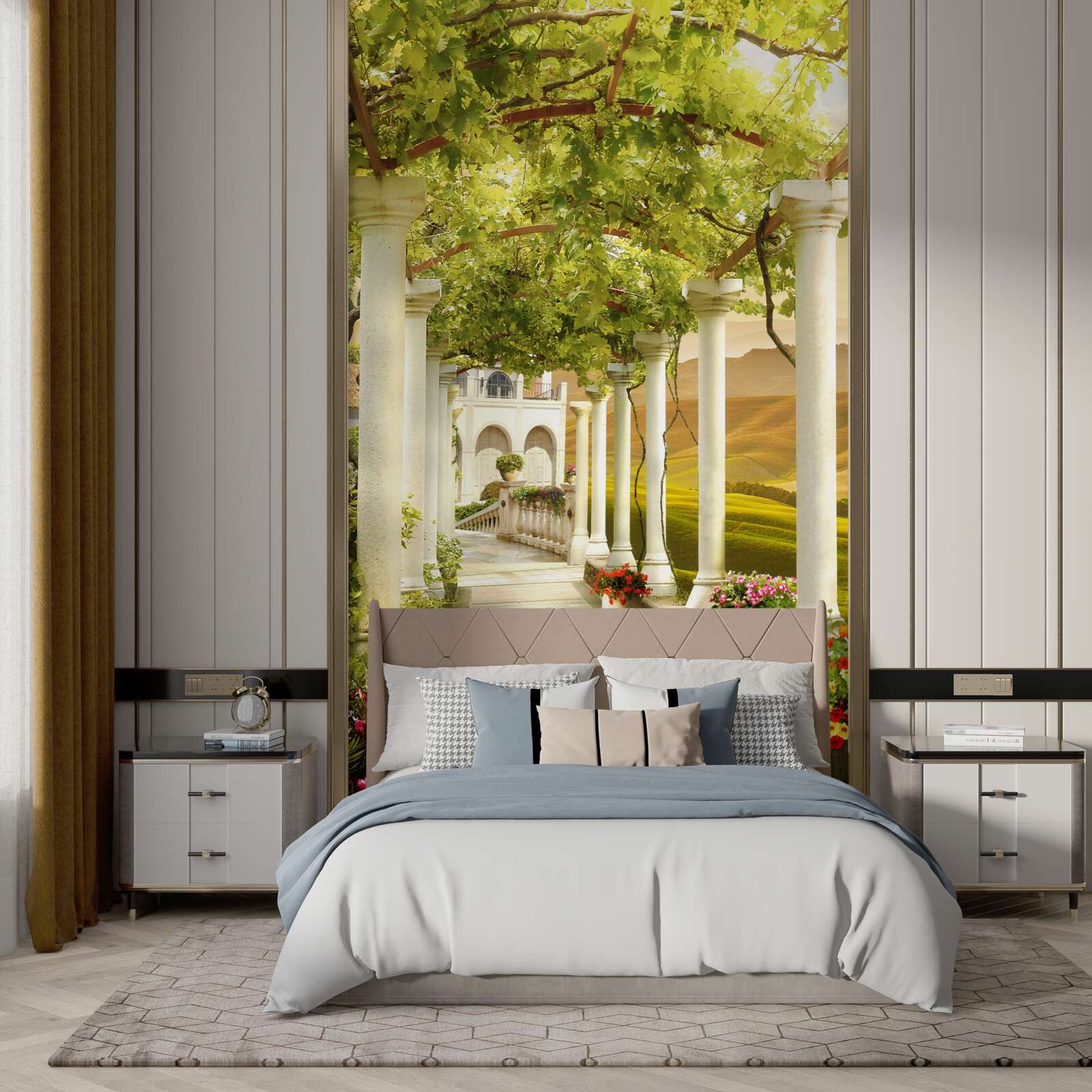 Fototapet vița de vie se înfășoară în jurul coloanelor