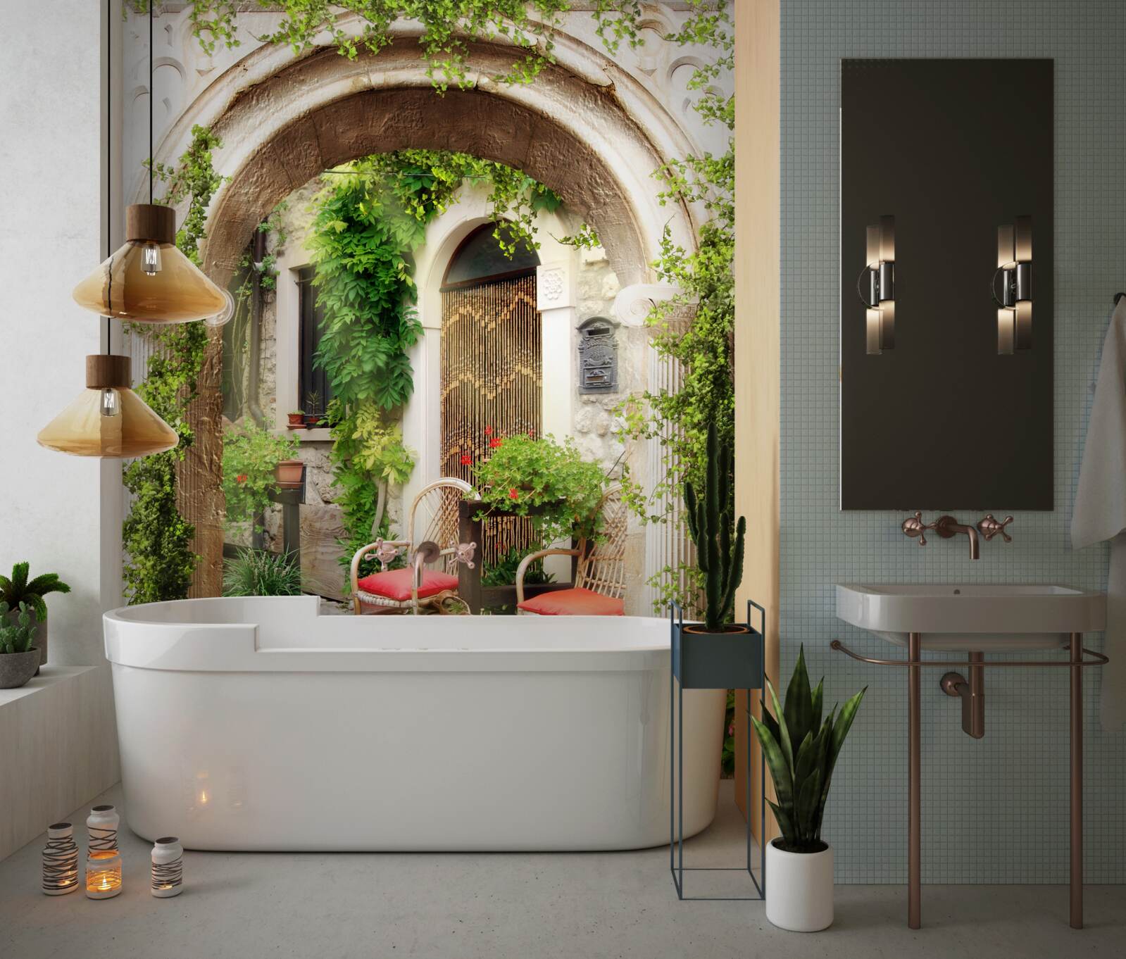 Fototapet curte veche în partea istorică a orașului