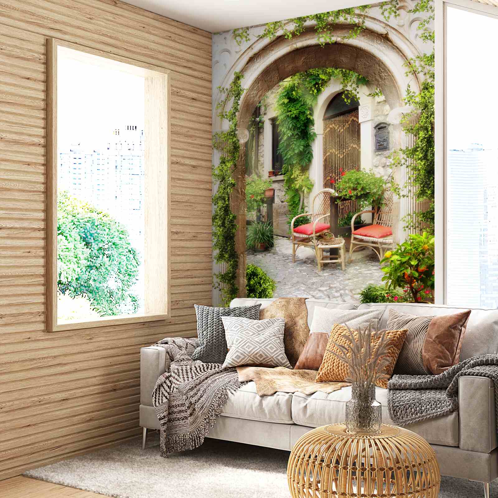 Fototapet curte veche în partea istorică a orașului