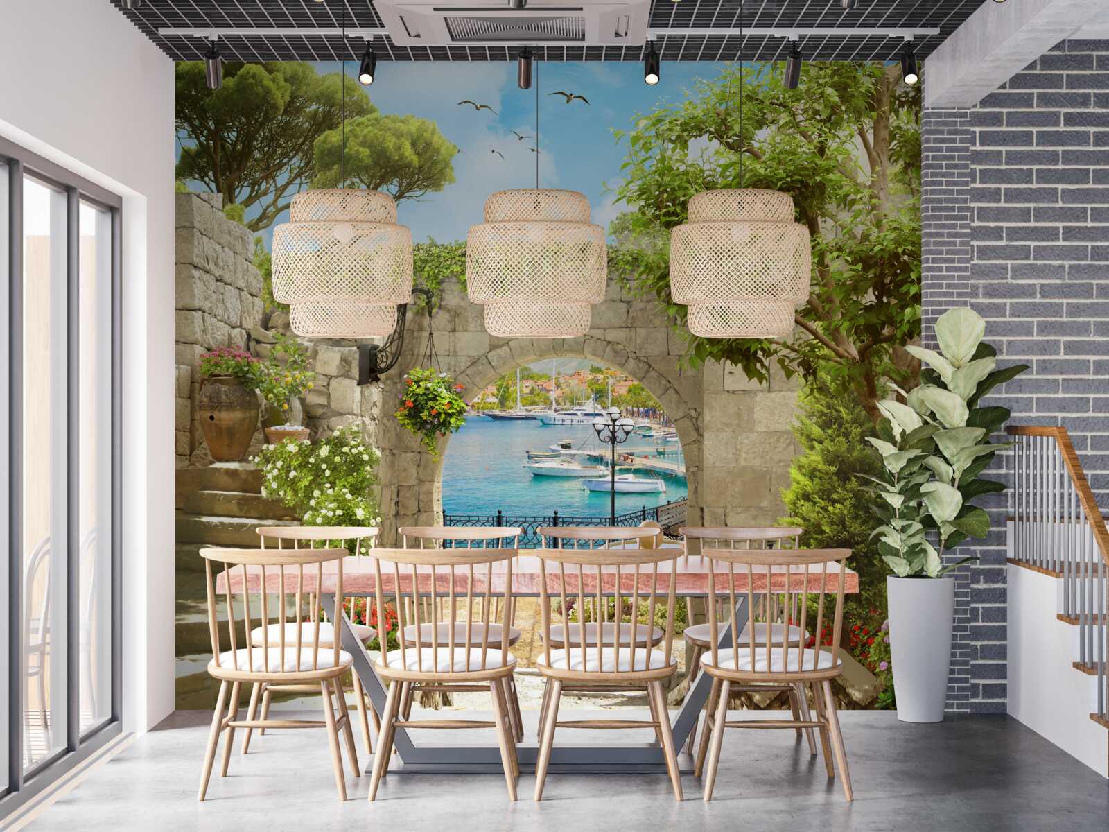 Fototapet drum cu vedere la mare