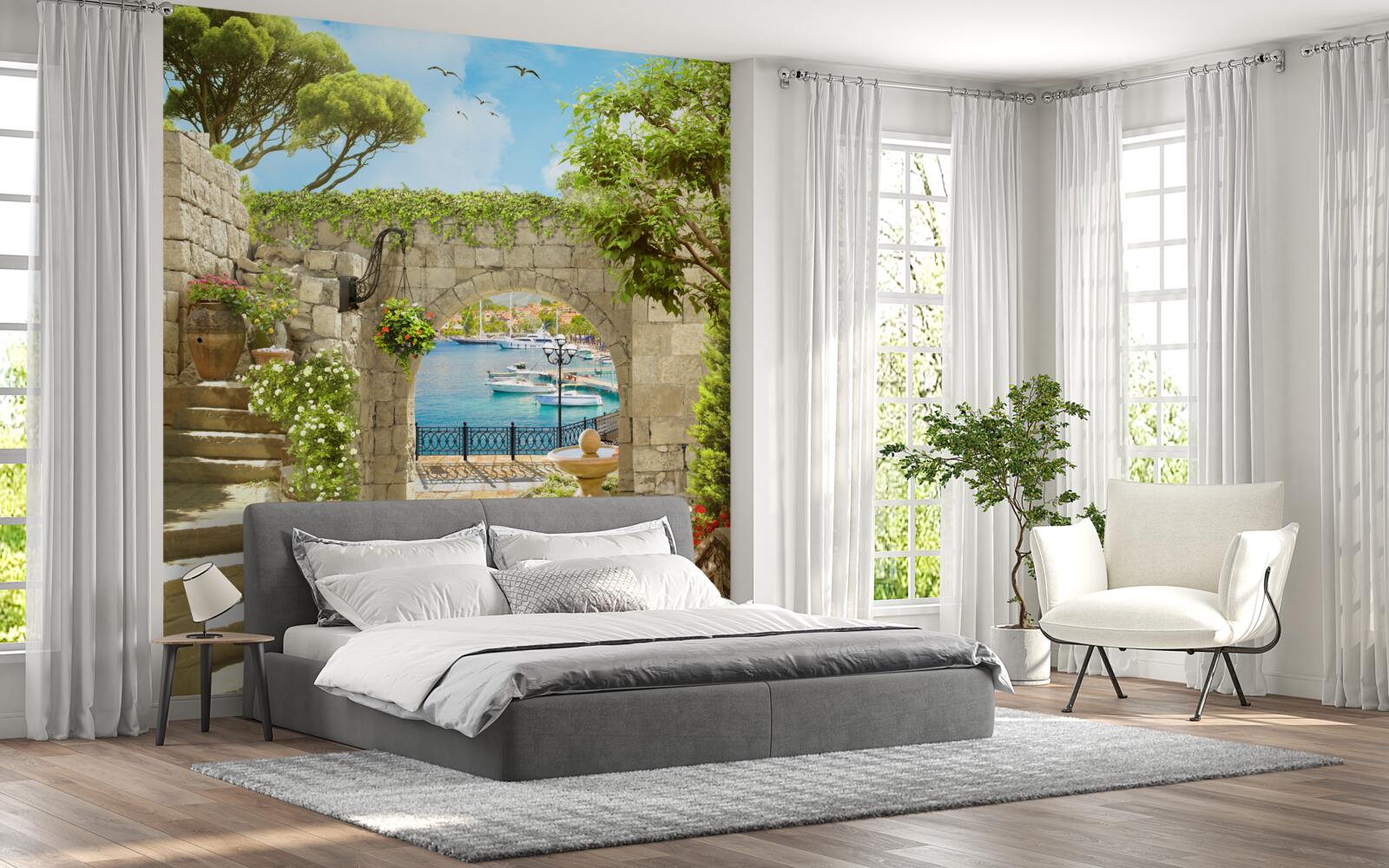 Fototapet drum cu vedere la mare