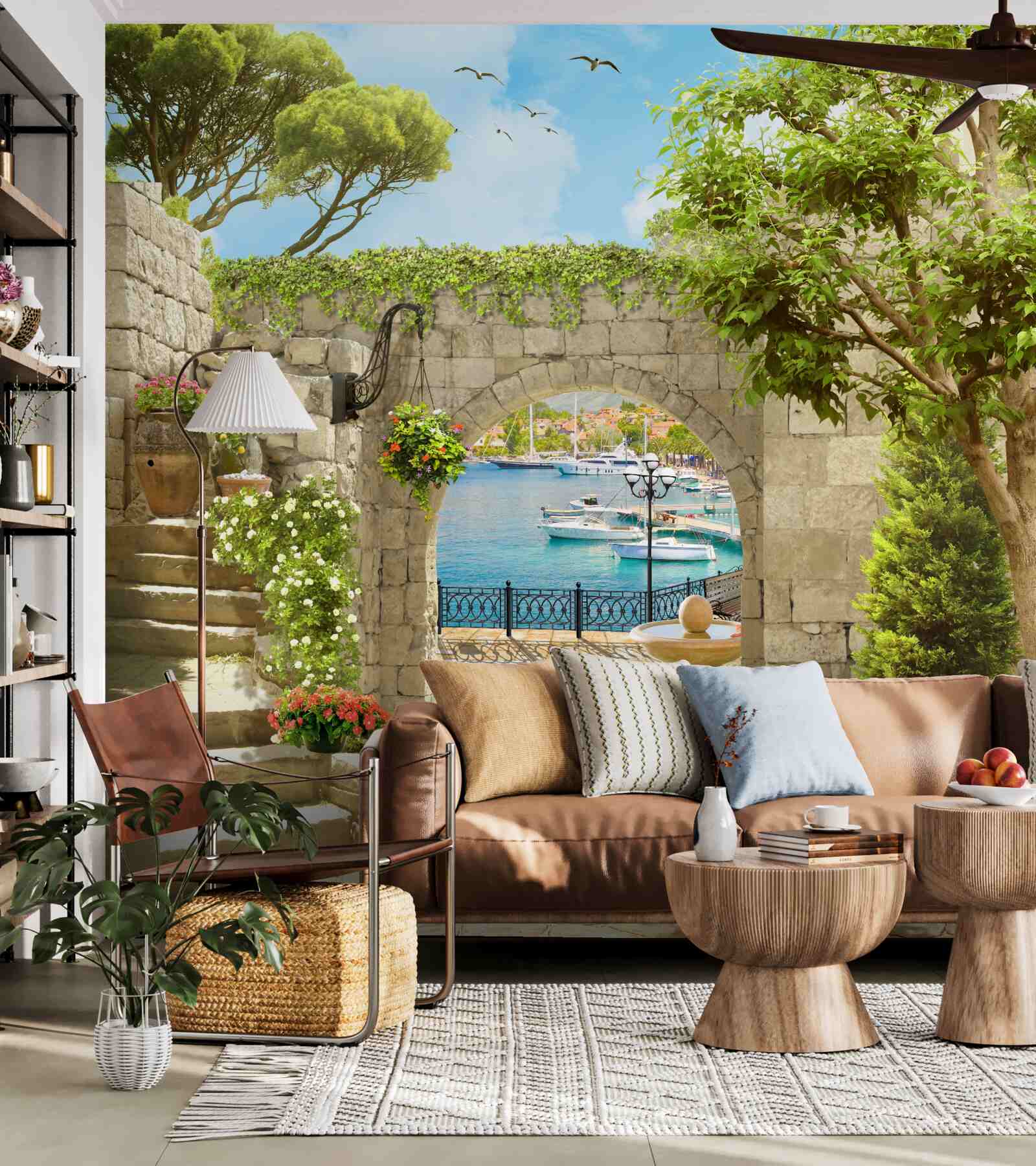 Fototapet drum cu vedere la mare