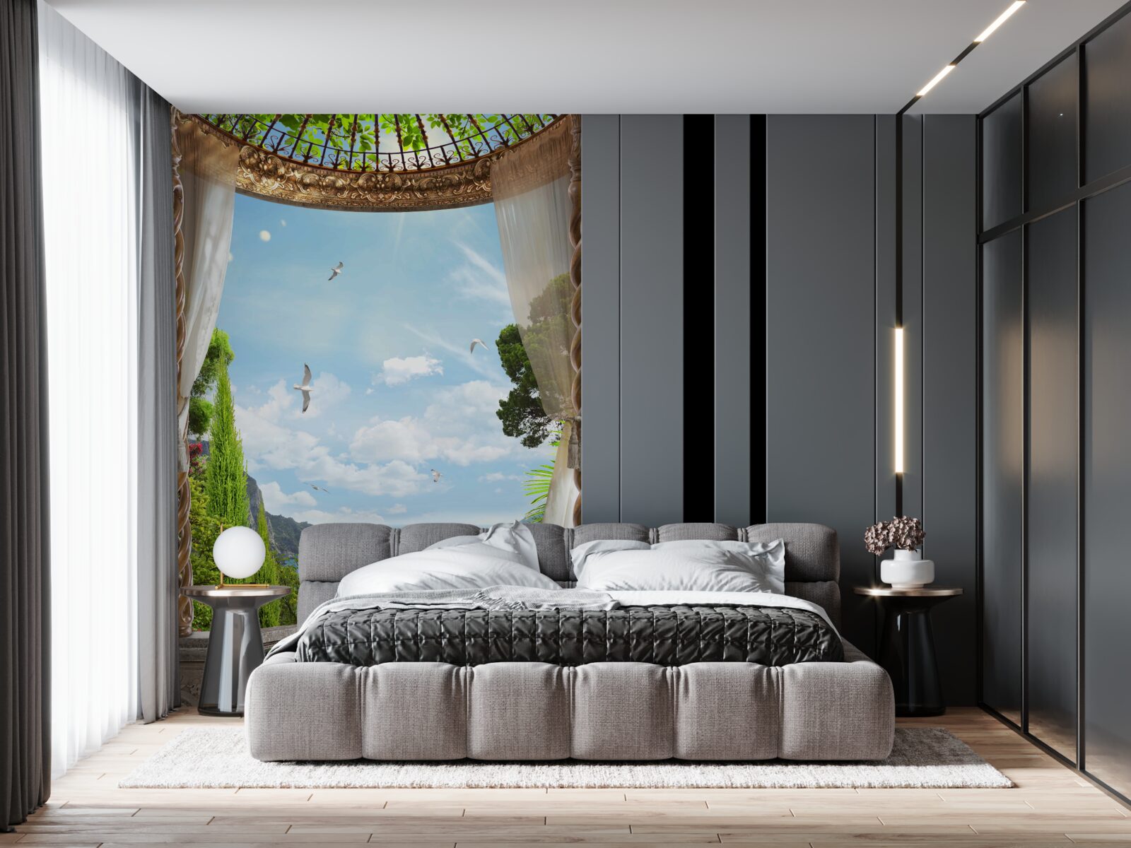 Fototapet priveliștea magnifică care poate fi admirată din balcon