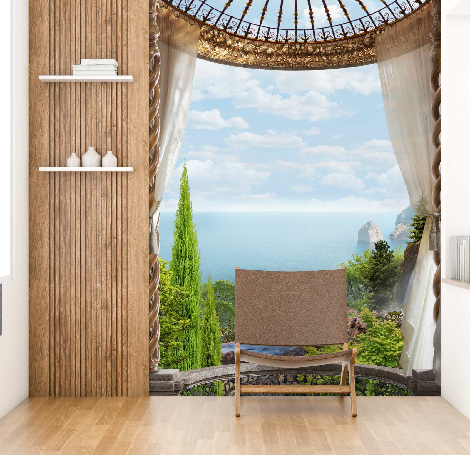 Fototapet balcon cu vedere magnifică