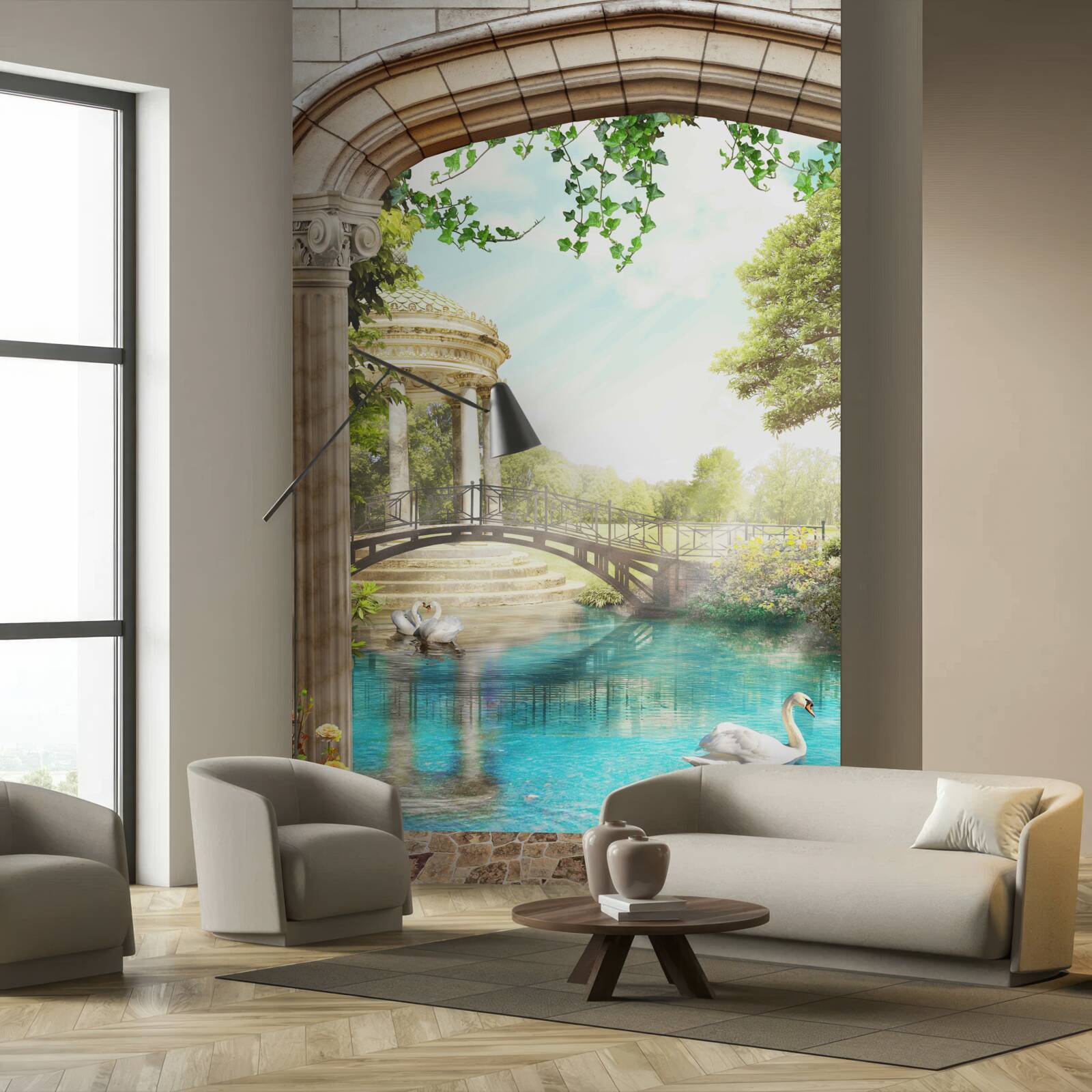 Fototapet Pavilionul Lacul lebedelor