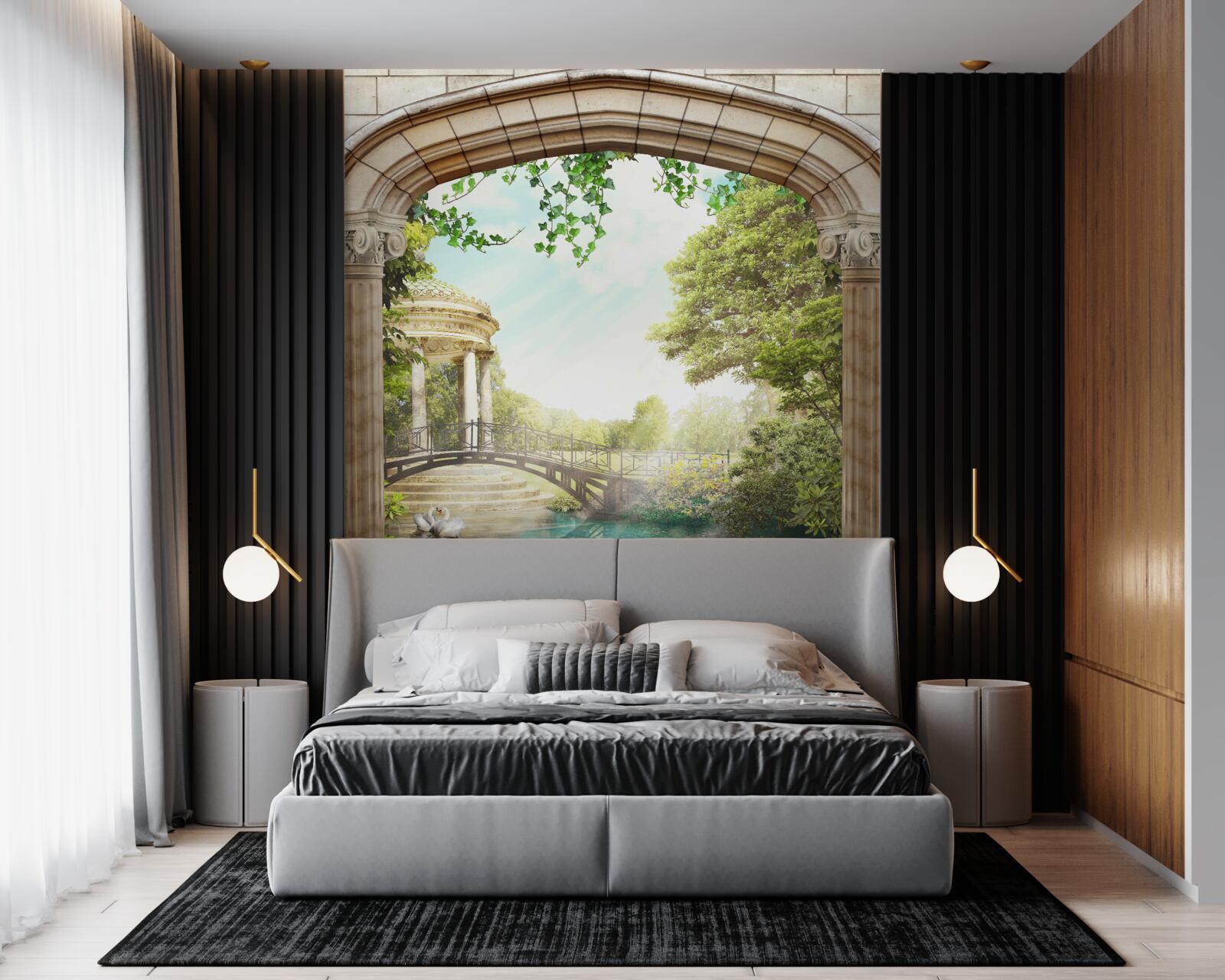 Fototapet Pavilionul Lacul lebedelor