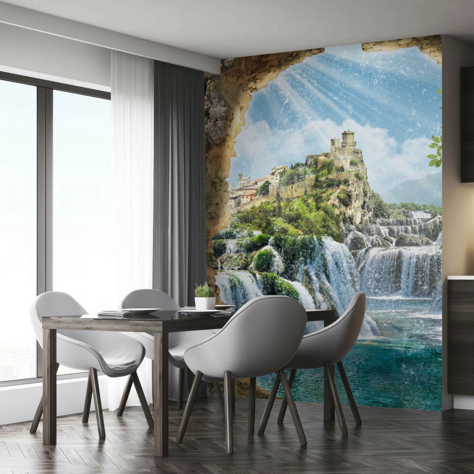 Fototapet panorama cascadelor mari