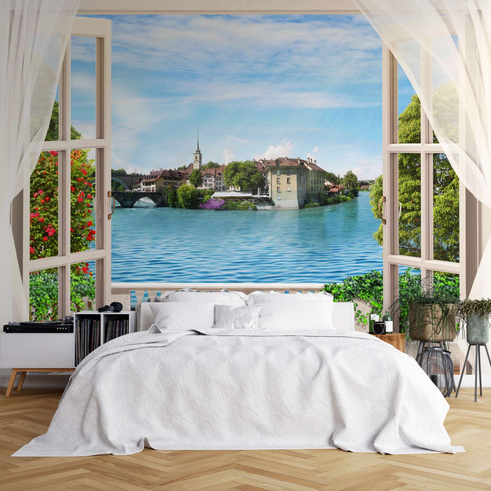 Fototapet peisaj de mare albastră calmă