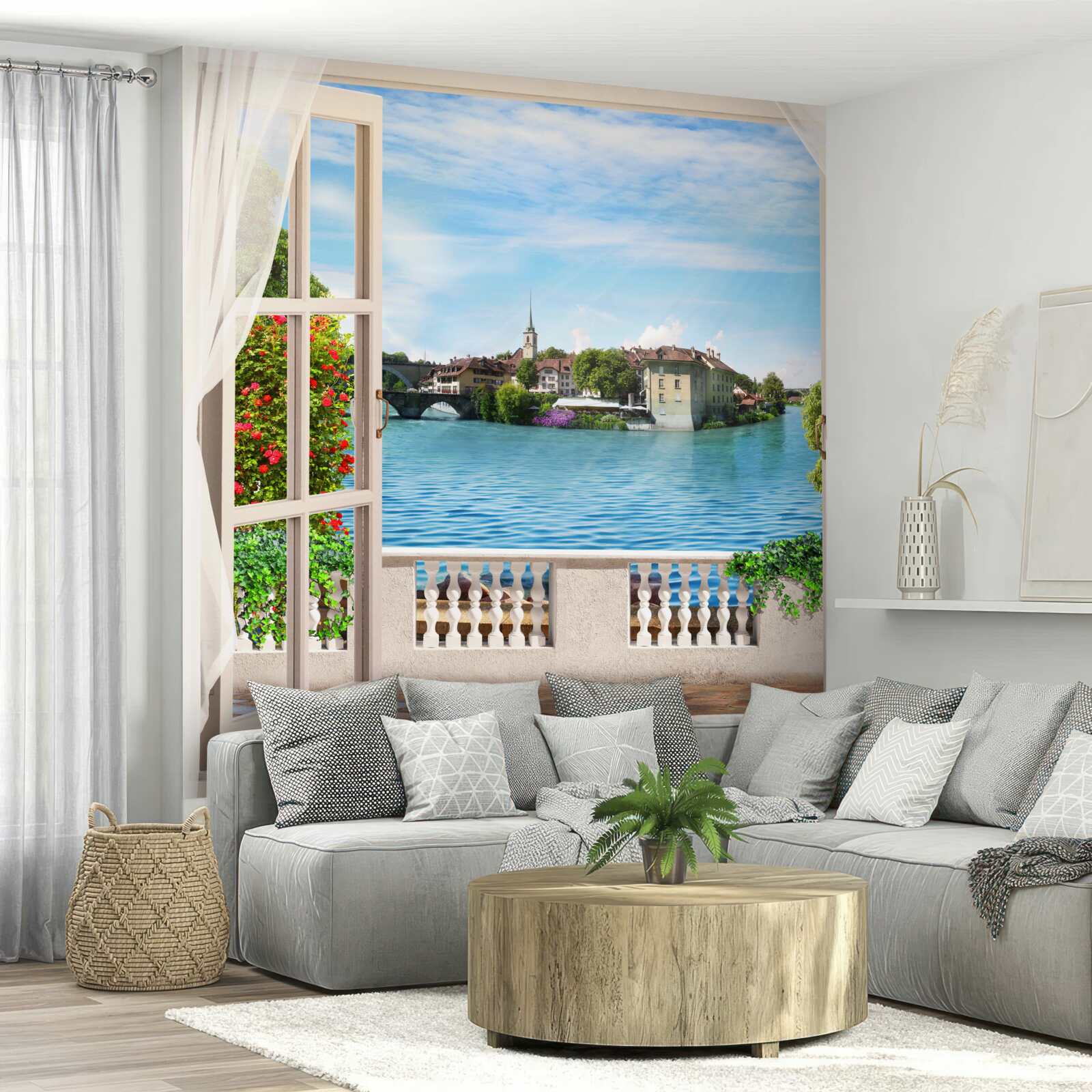 Fototapet peisaj de mare albastră calmă