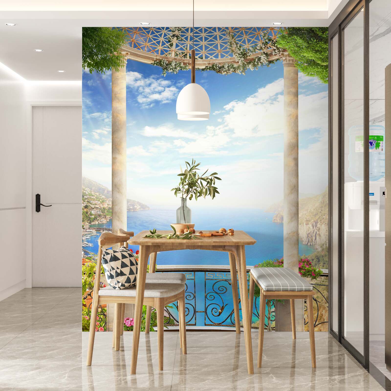 Fototapet platformă cu vedere la mare